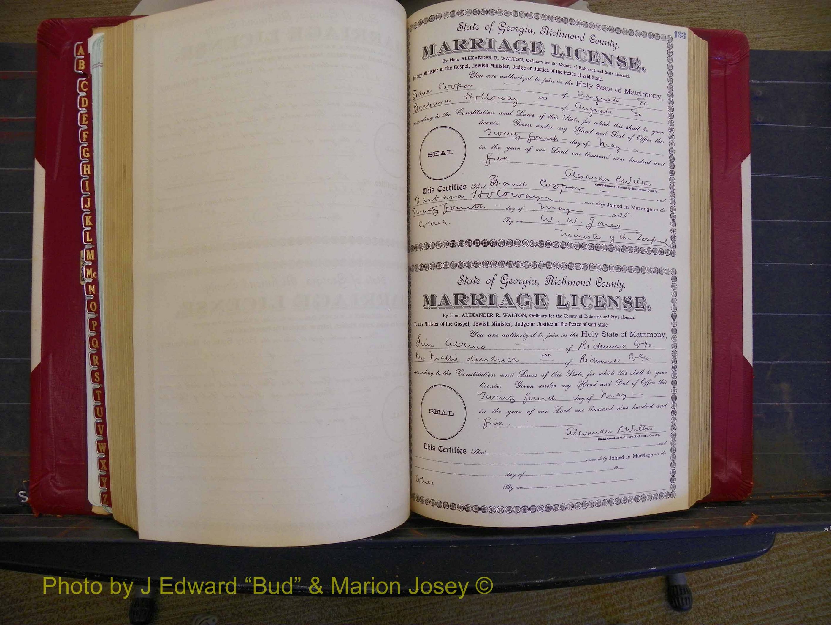 Richmond Marriages, Book CC, 1904-1905 P 133.JPG