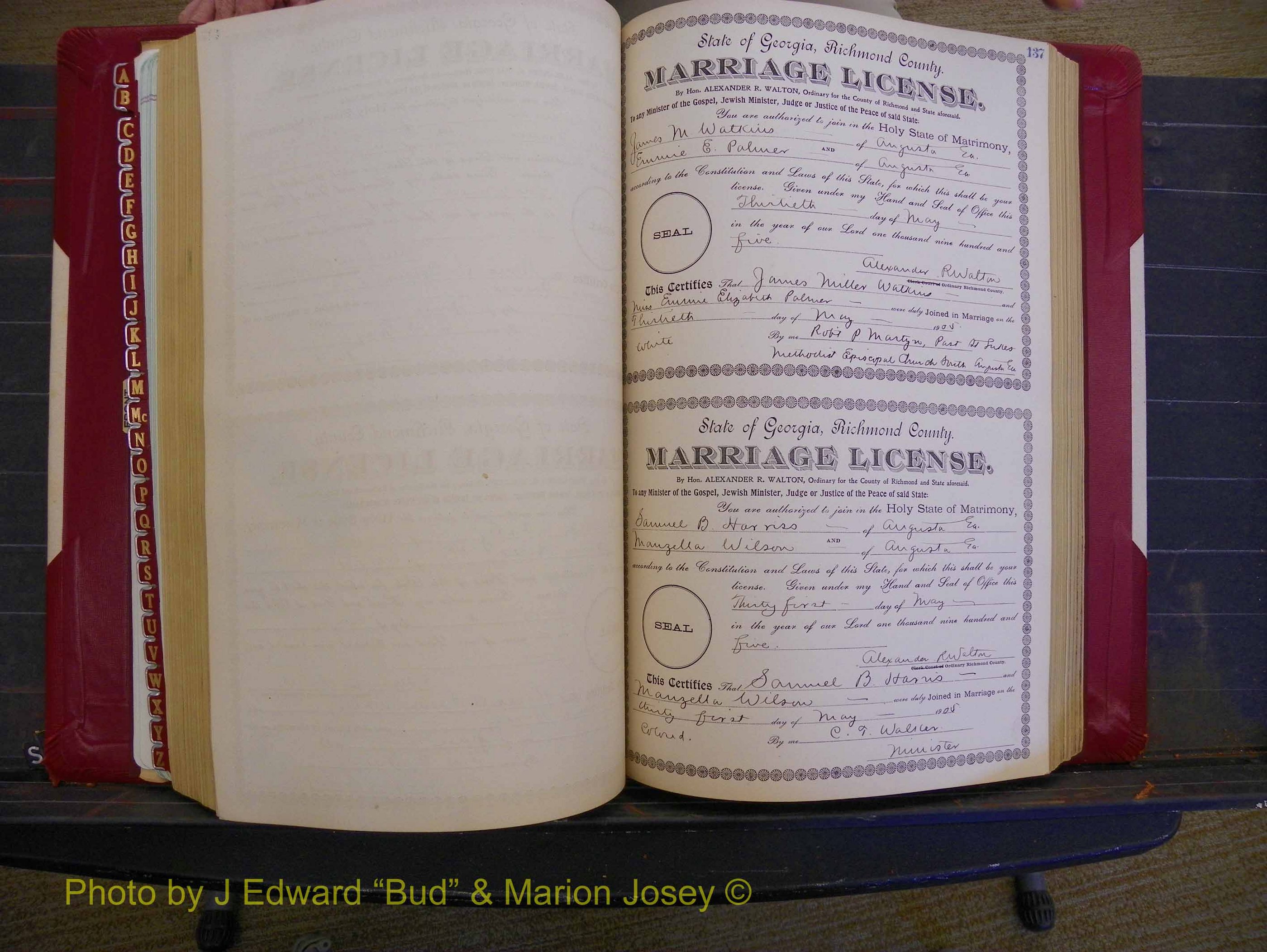 Richmond Marriages, Book CC, 1904-1905 P 137.JPG