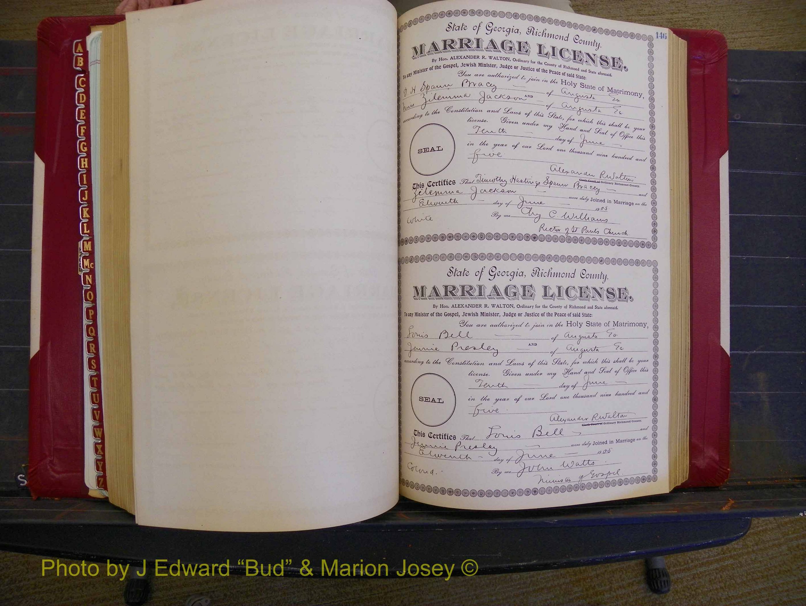 Richmond Marriages, Book CC, 1904-1905 P 146.JPG