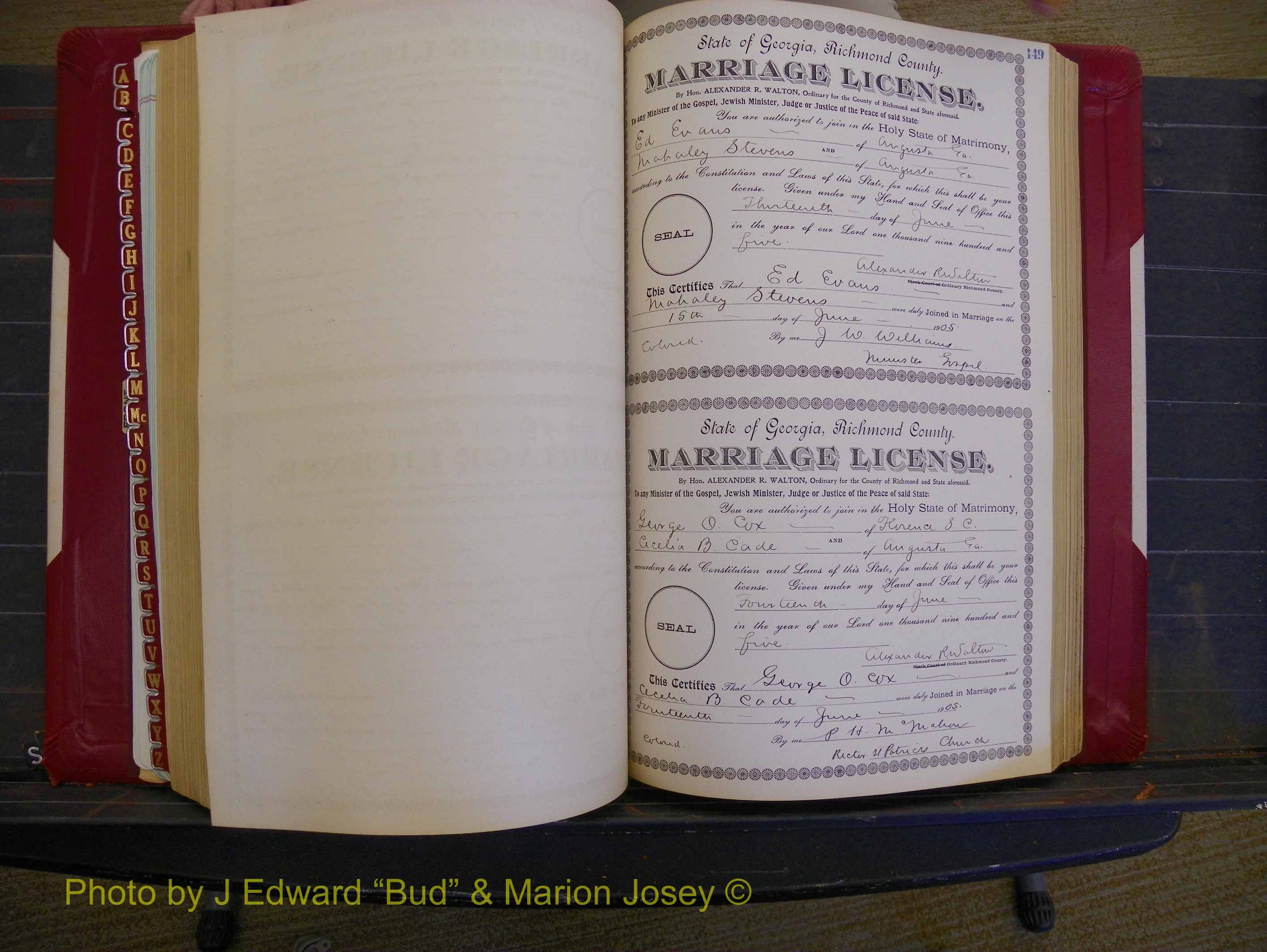 Richmond Marriages, Book CC, 1904-1905 P 149.JPG
