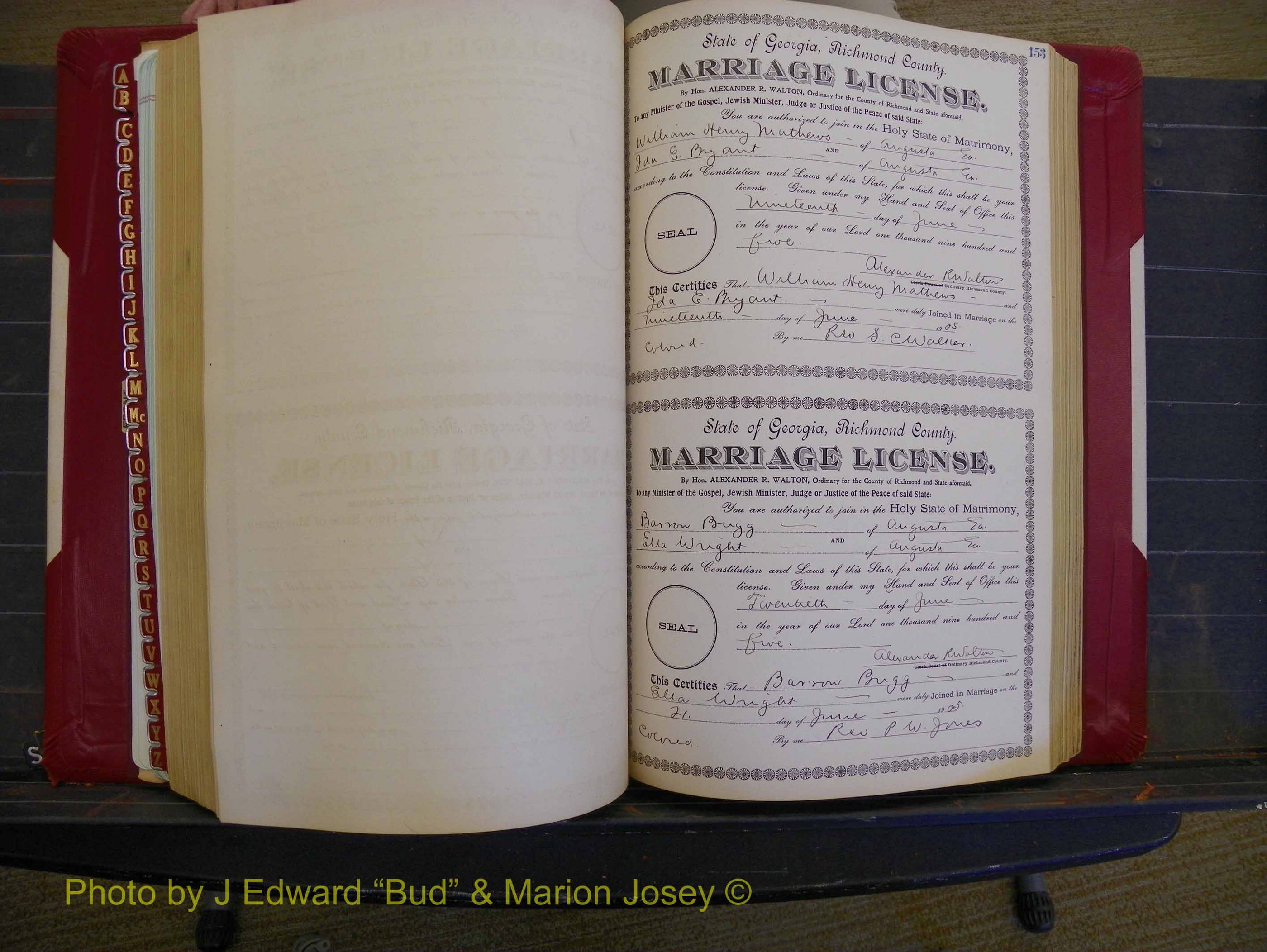 Richmond Marriages, Book CC, 1904-1905 P 153.JPG