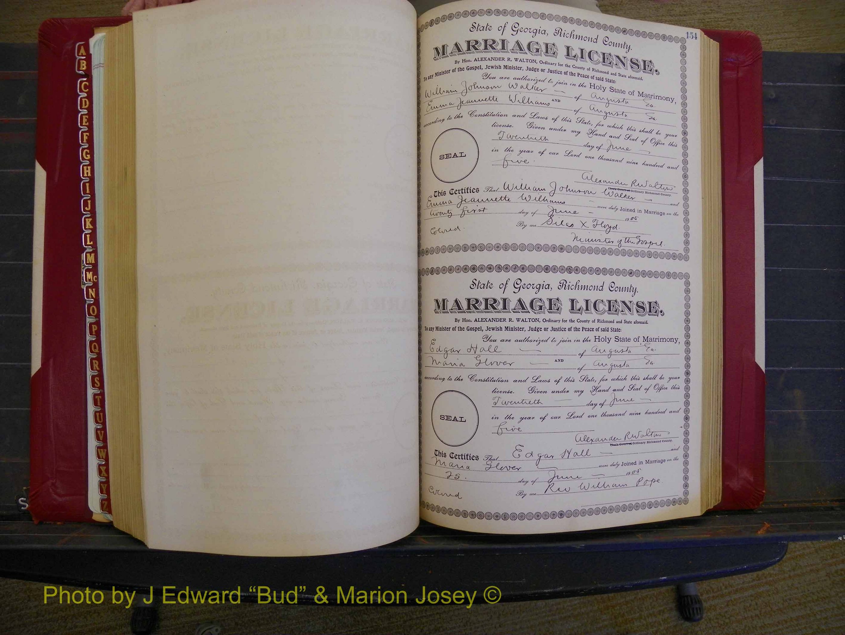 Richmond Marriages, Book CC, 1904-1905 P 154.JPG