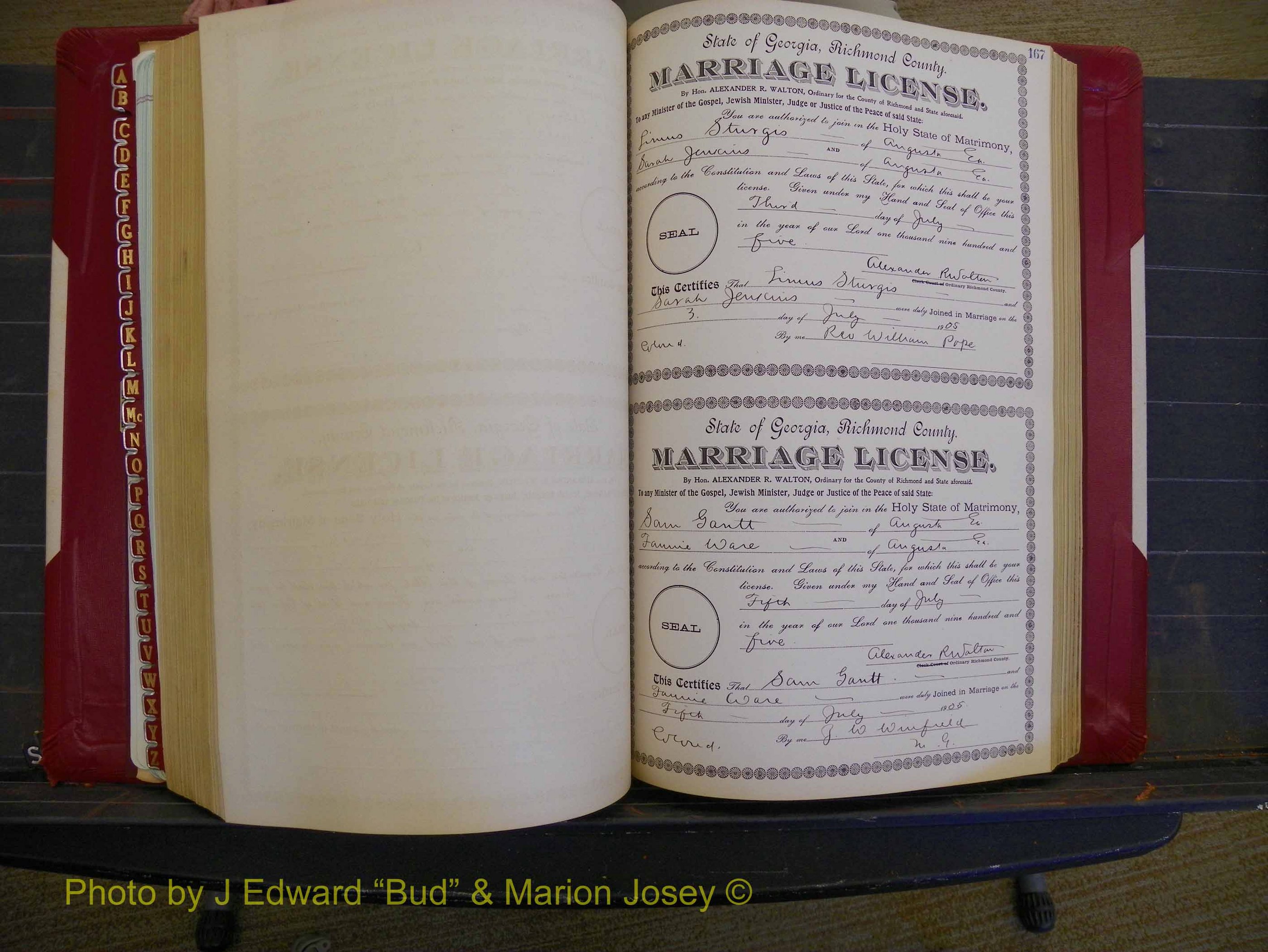 Richmond Marriages, Book CC, 1904-1905 P 167.JPG