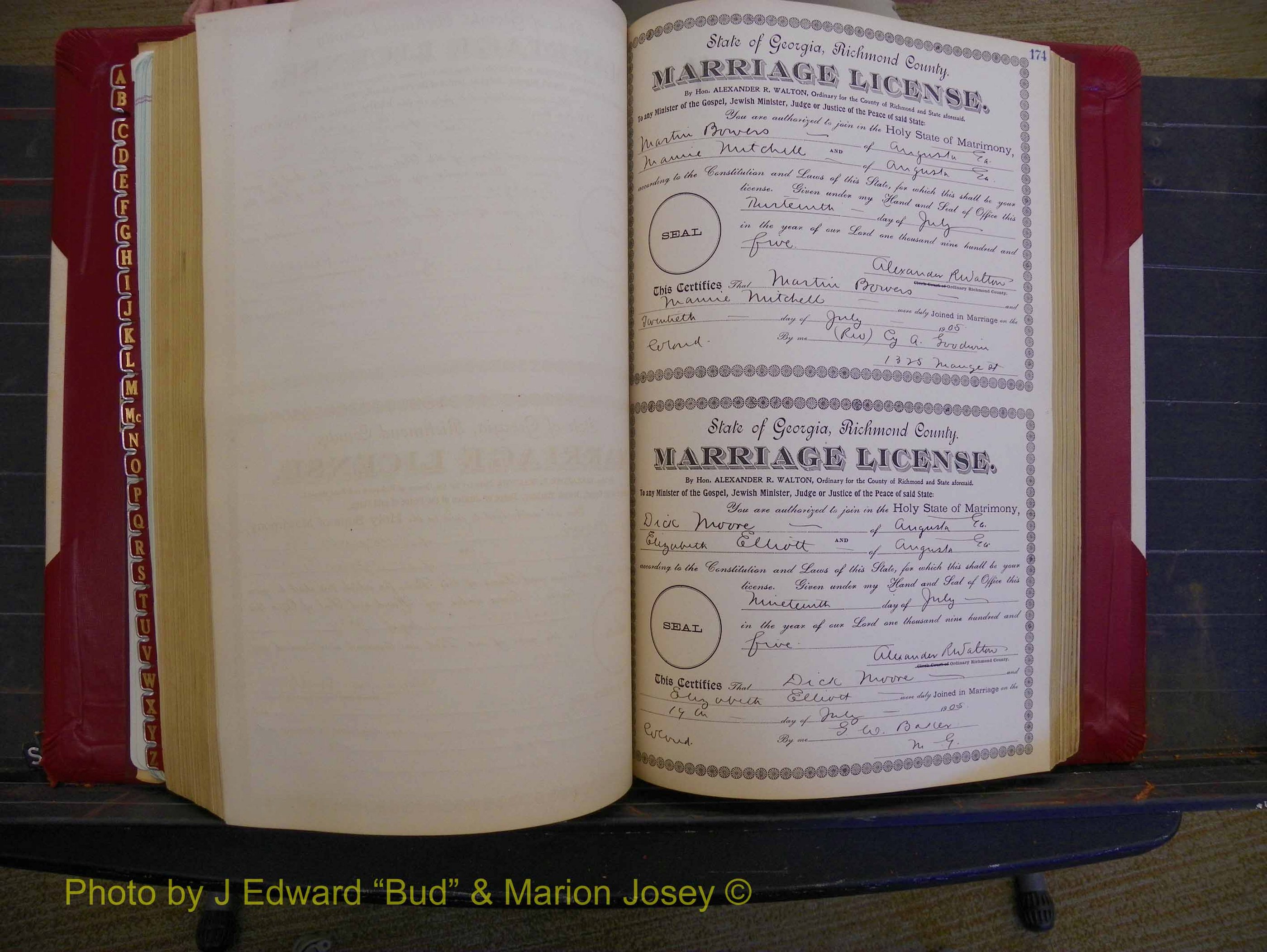 Richmond Marriages, Book CC, 1904-1905 P 174.JPG
