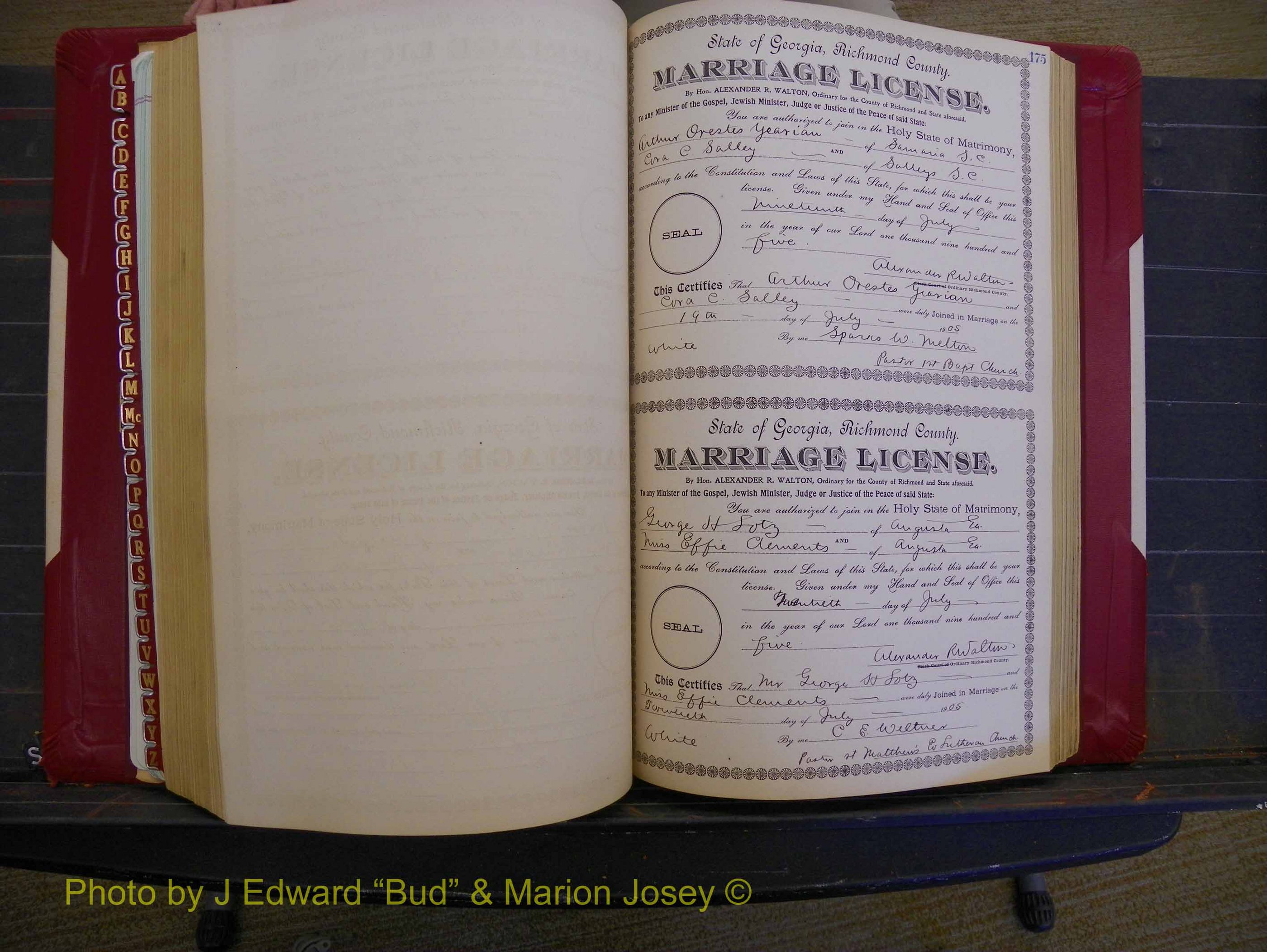 Richmond Marriages, Book CC, 1904-1905 P 175.JPG
