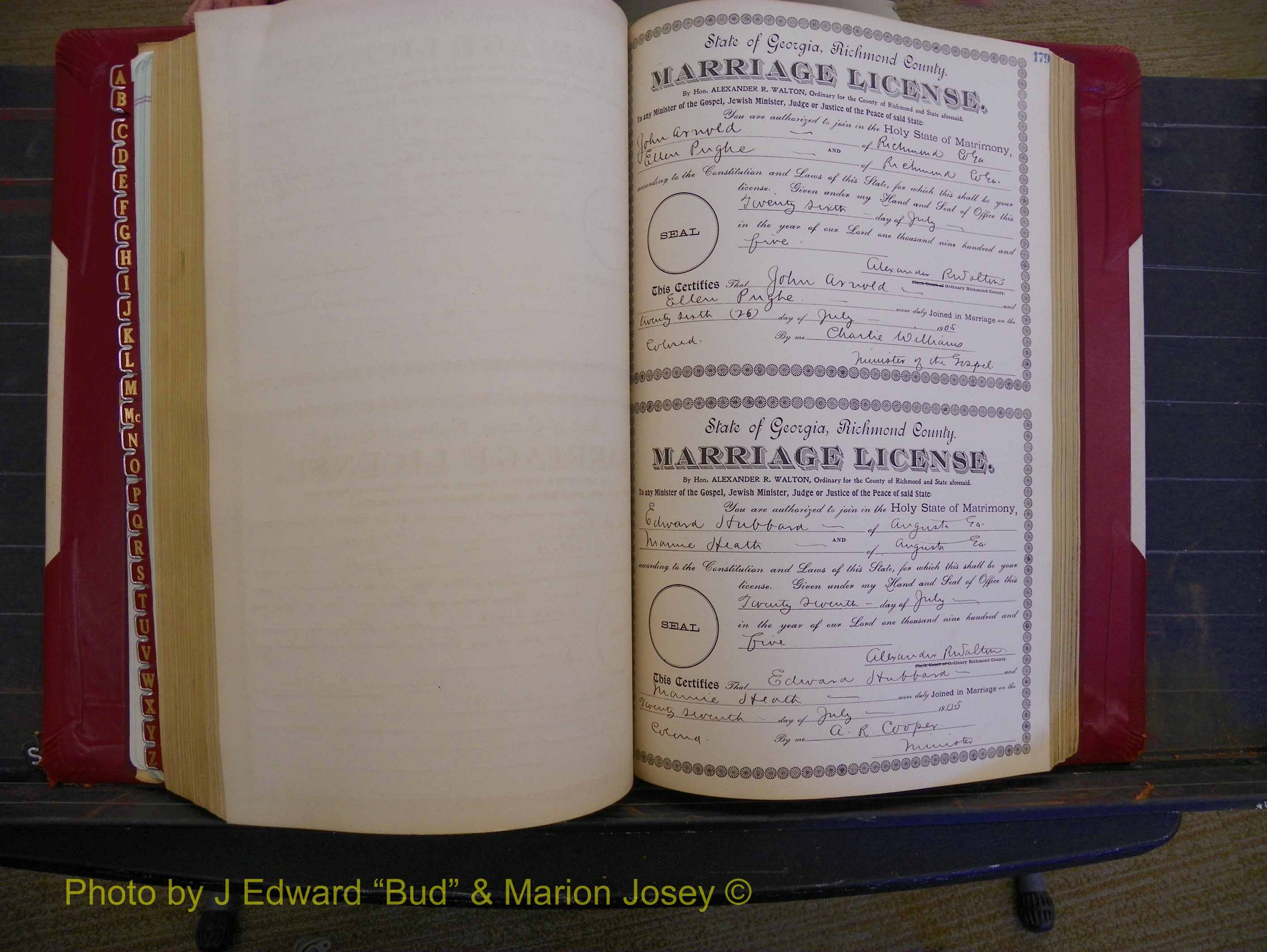 Richmond Marriages, Book CC, 1904-1905 P 179.JPG