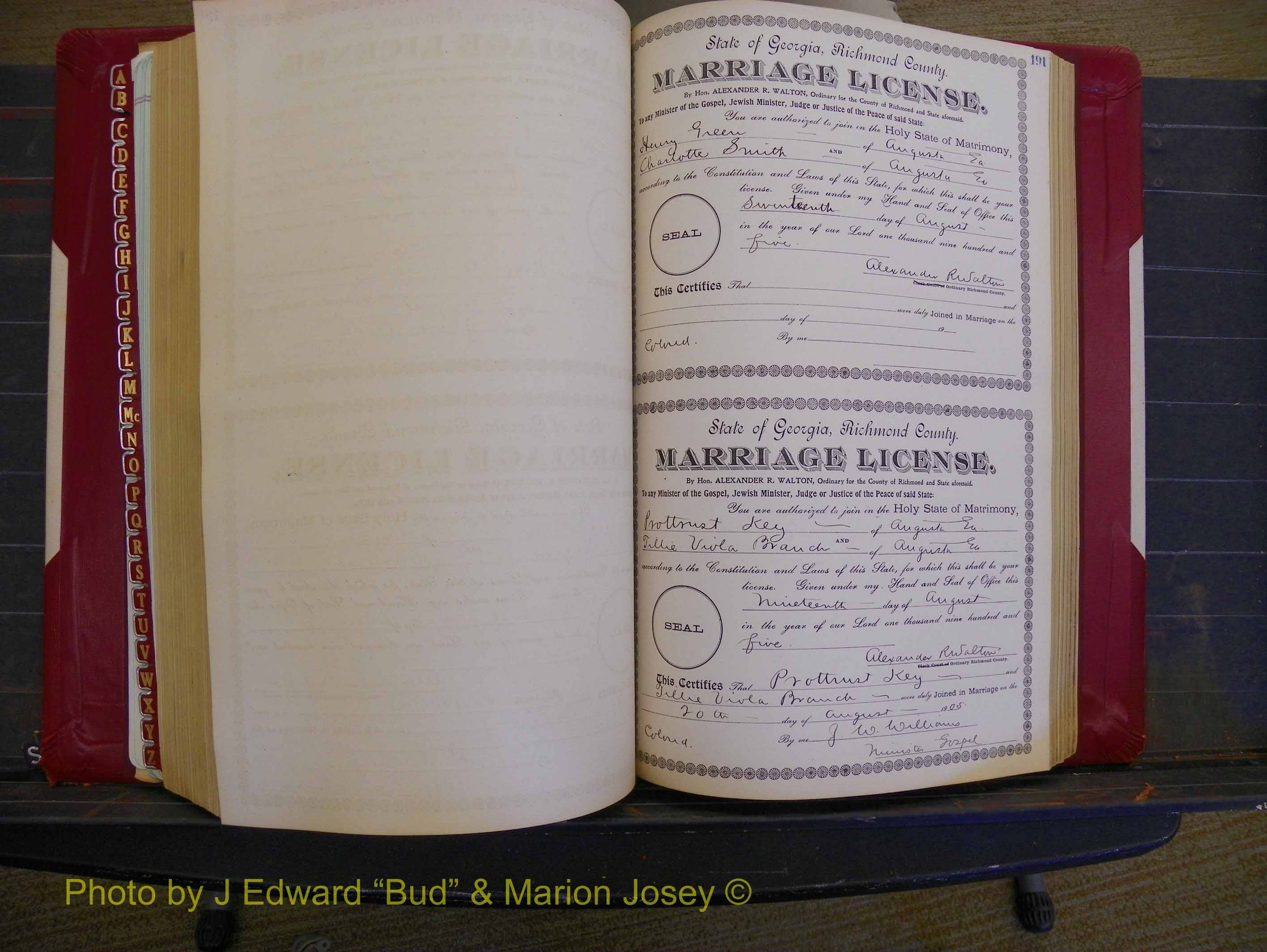 Richmond Marriages, Book CC, 1904-1905 P 191.JPG