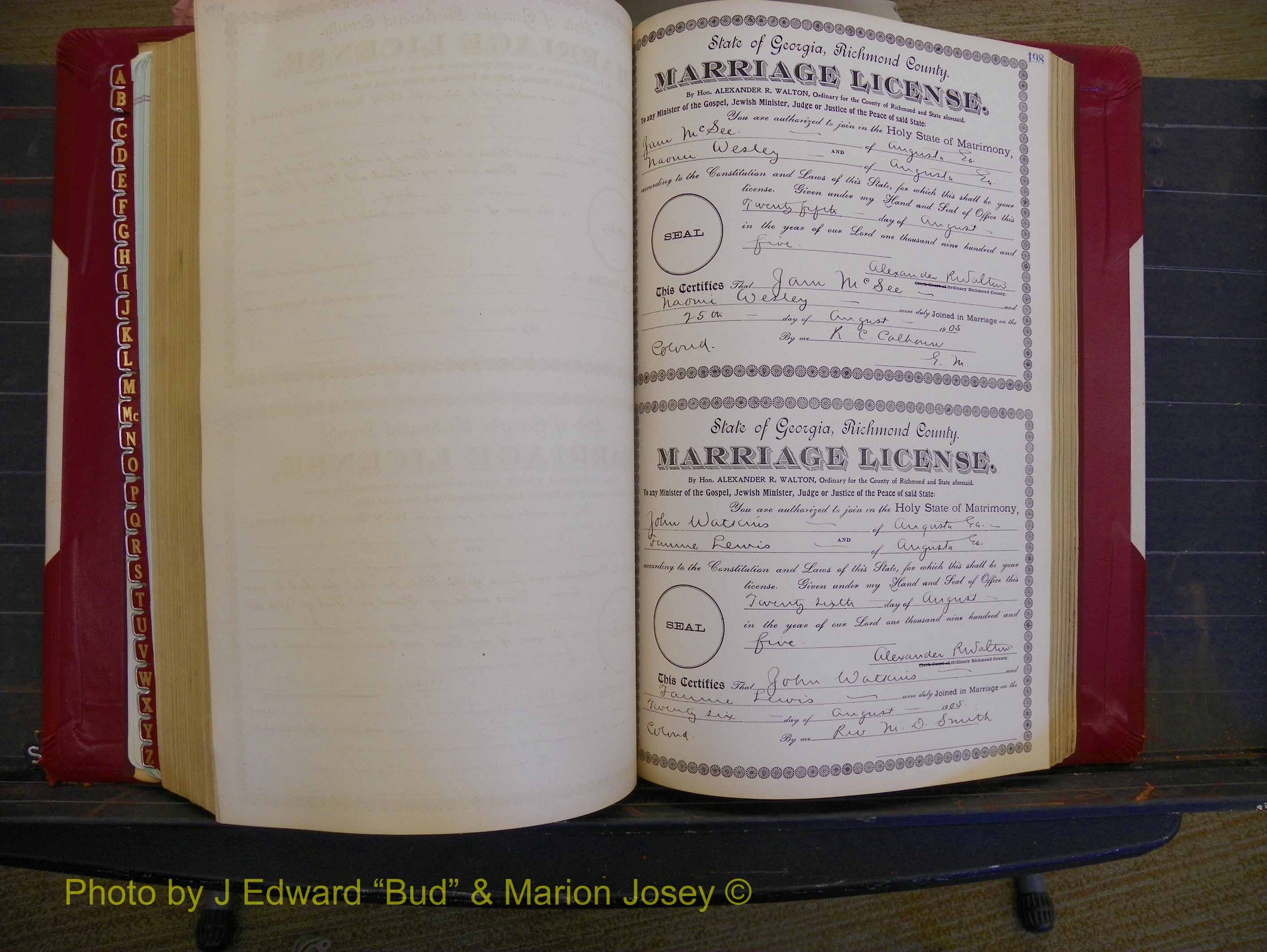 Richmond Marriages, Book CC, 1904-1905 P 198.JPG