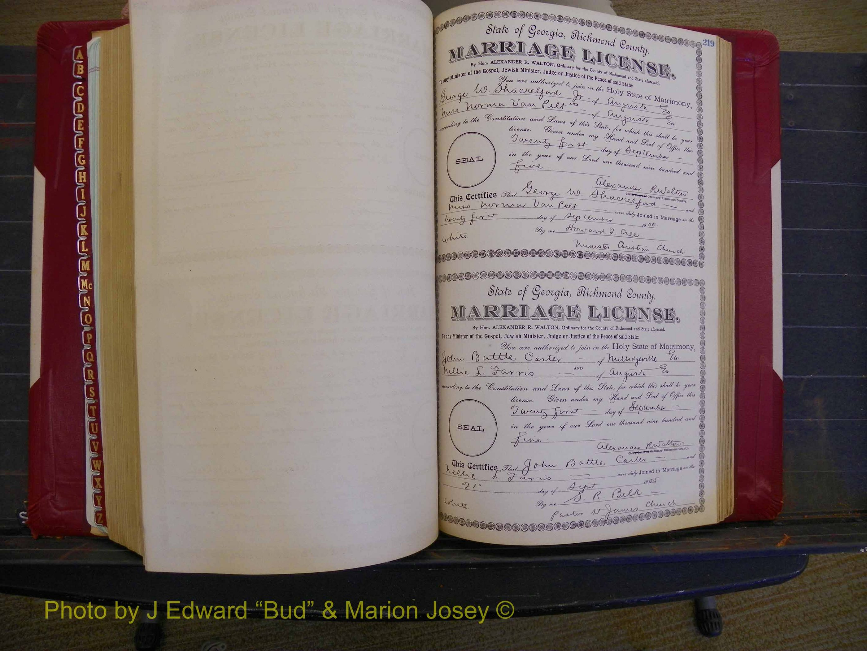 Richmond Marriages, Book CC, 1904-1905 P 219.JPG