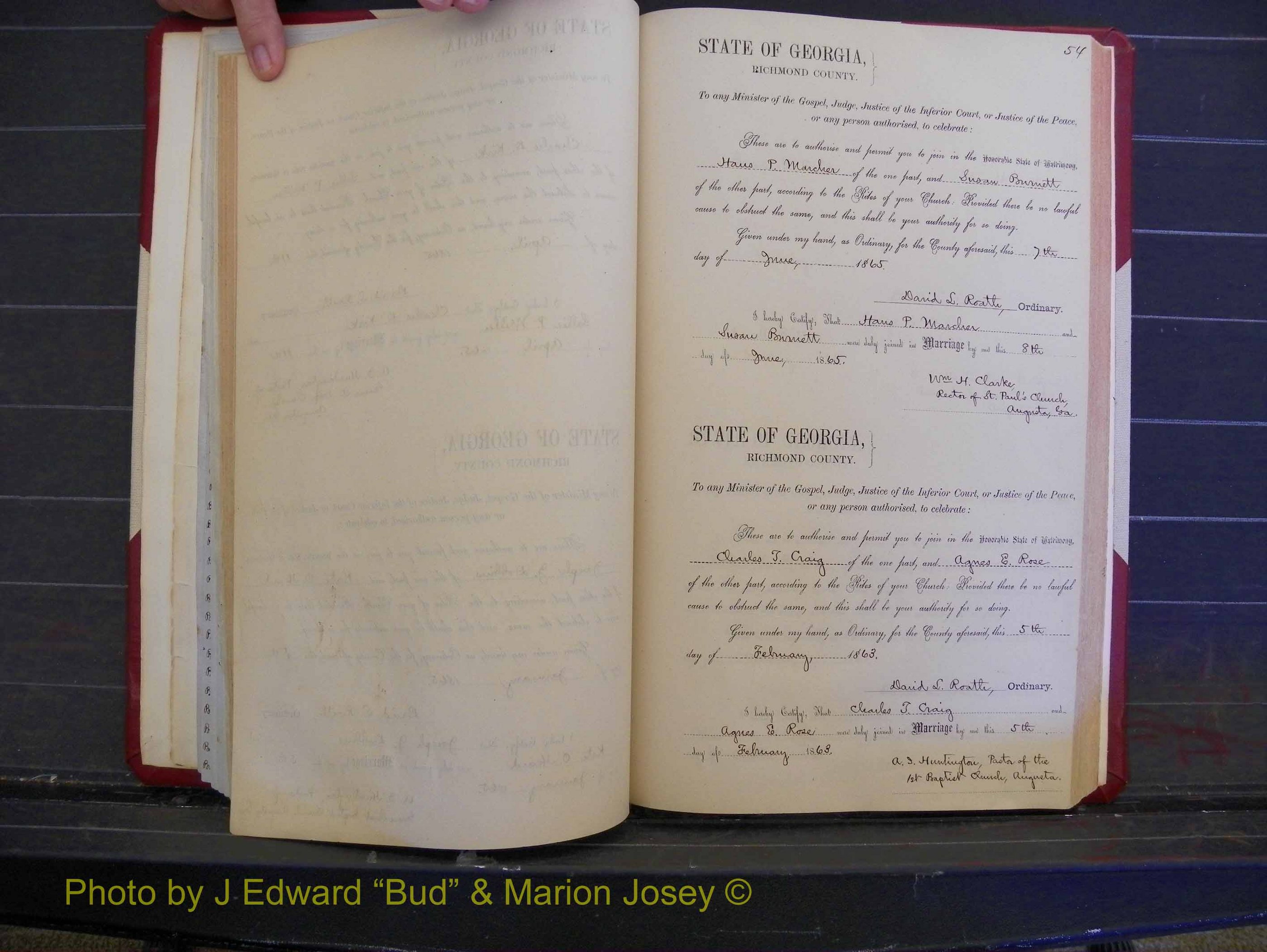 Richmond Marriages, Book E, 1861-1867 P 054.JPG