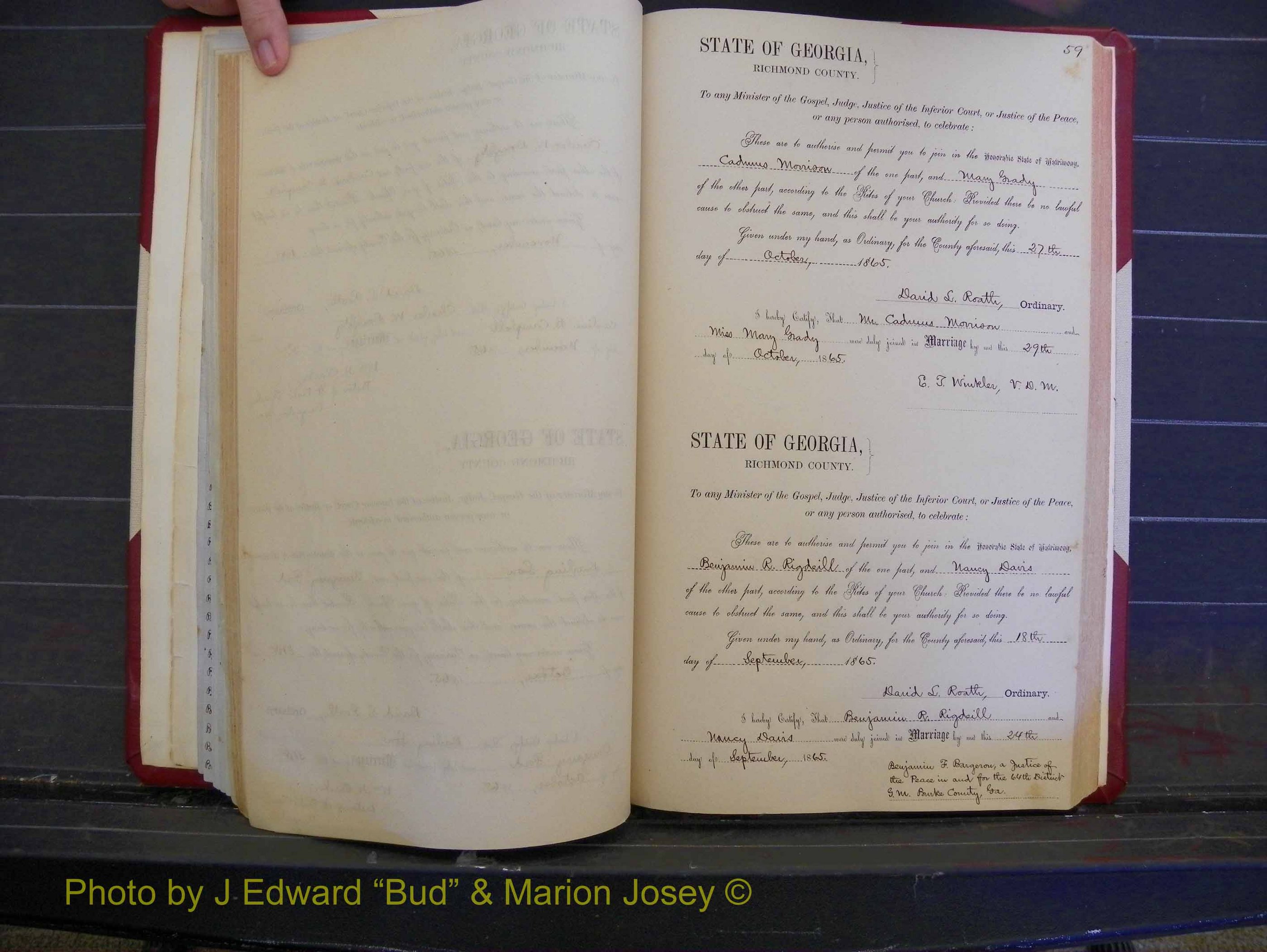 Richmond Marriages, Book E, 1861-1867 P 059.JPG
