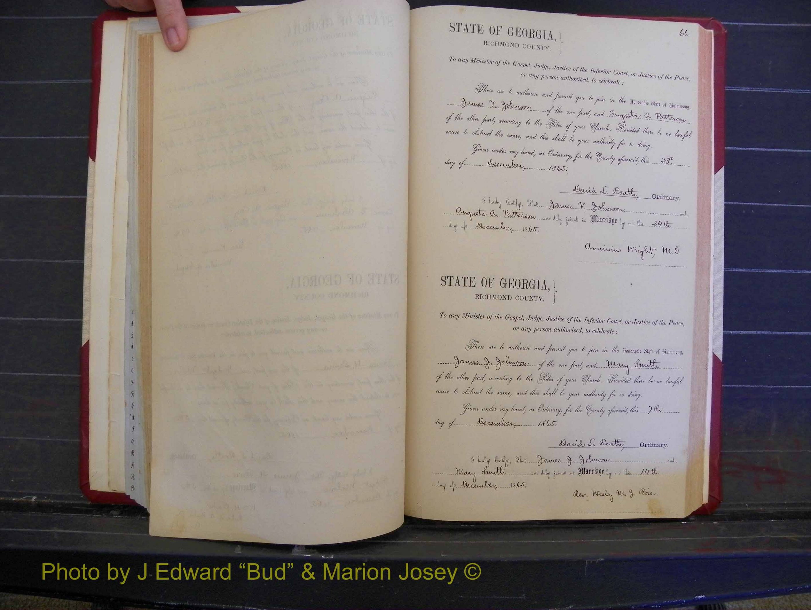 Richmond Marriages, Book E, 1861-1867 P 066.JPG