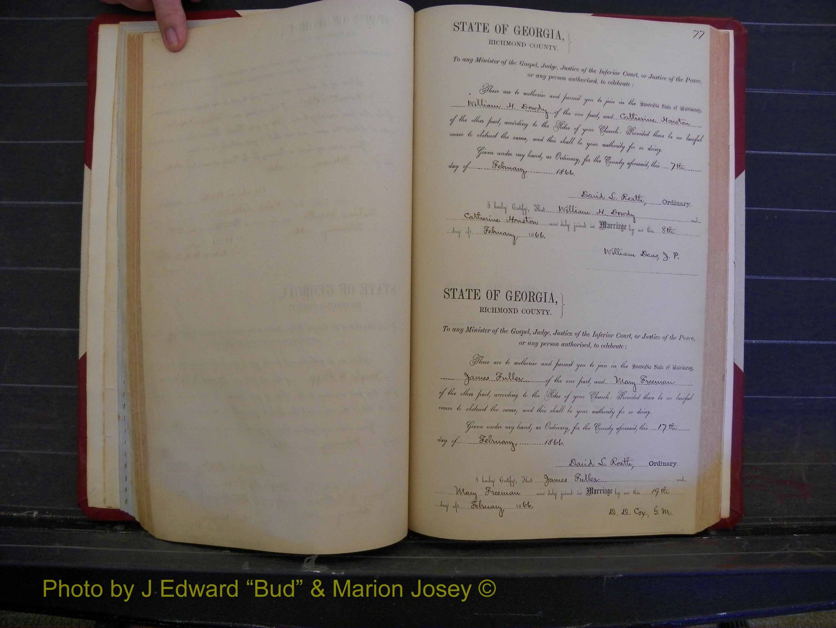 Richmond Marriages, Book E, 1861-1867 P 077.JPG
