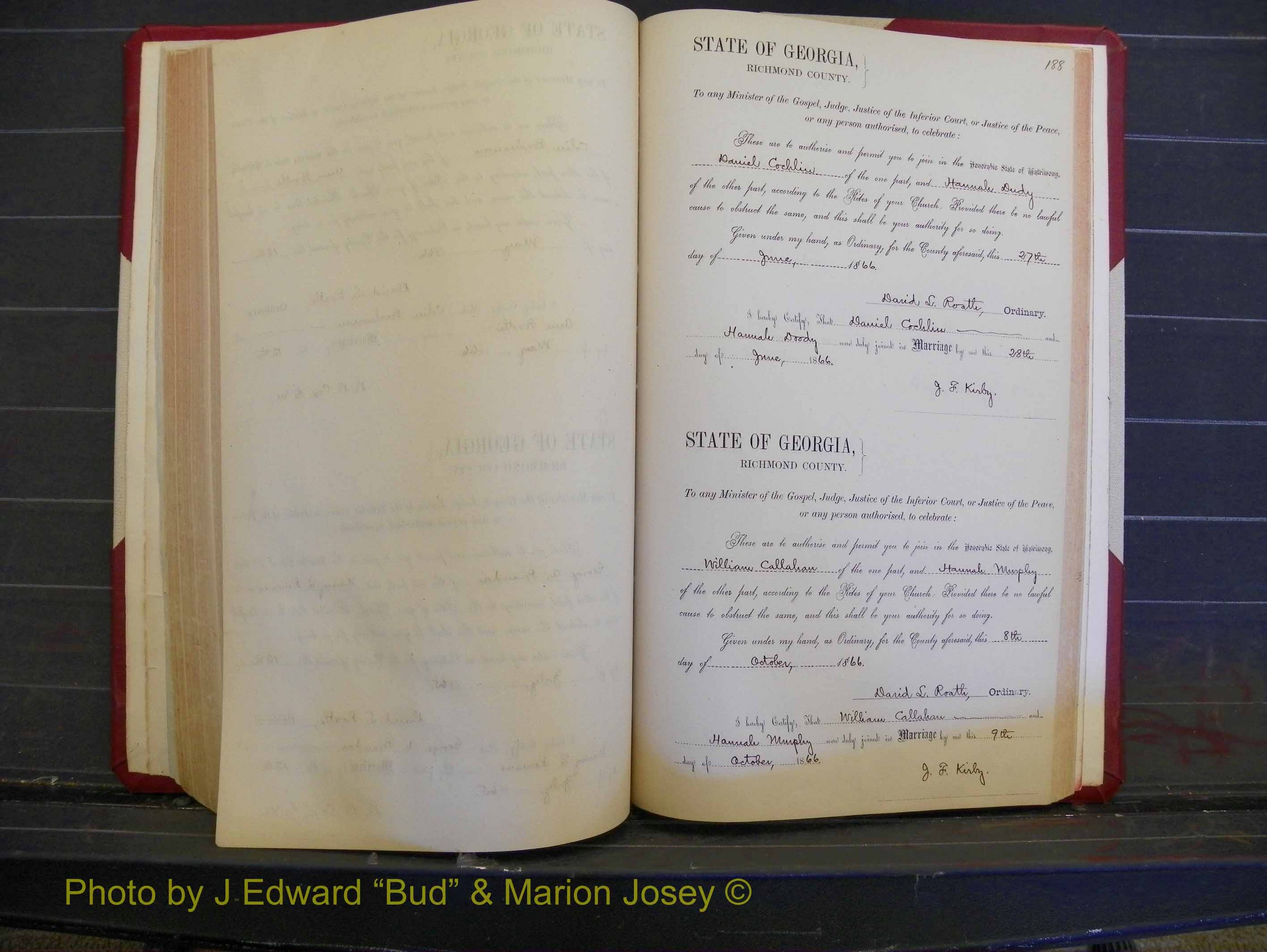 Richmond Marriages, Book E, 1861-1867 P 188.JPG