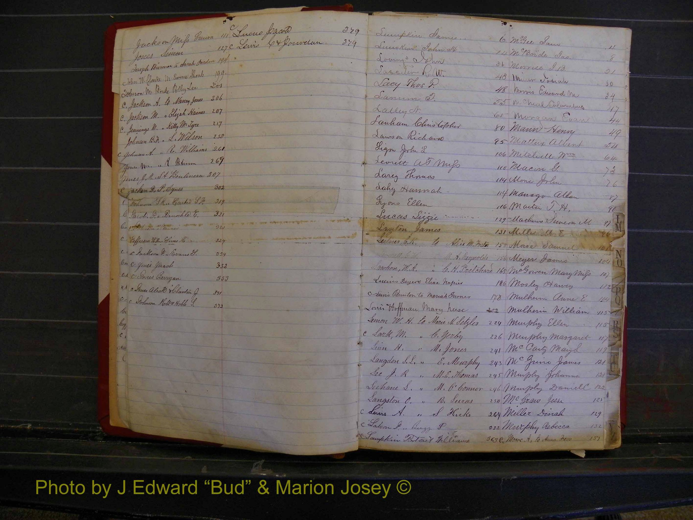 Richmond Marriages, Book F, 1857-1871 Index (106).JPG