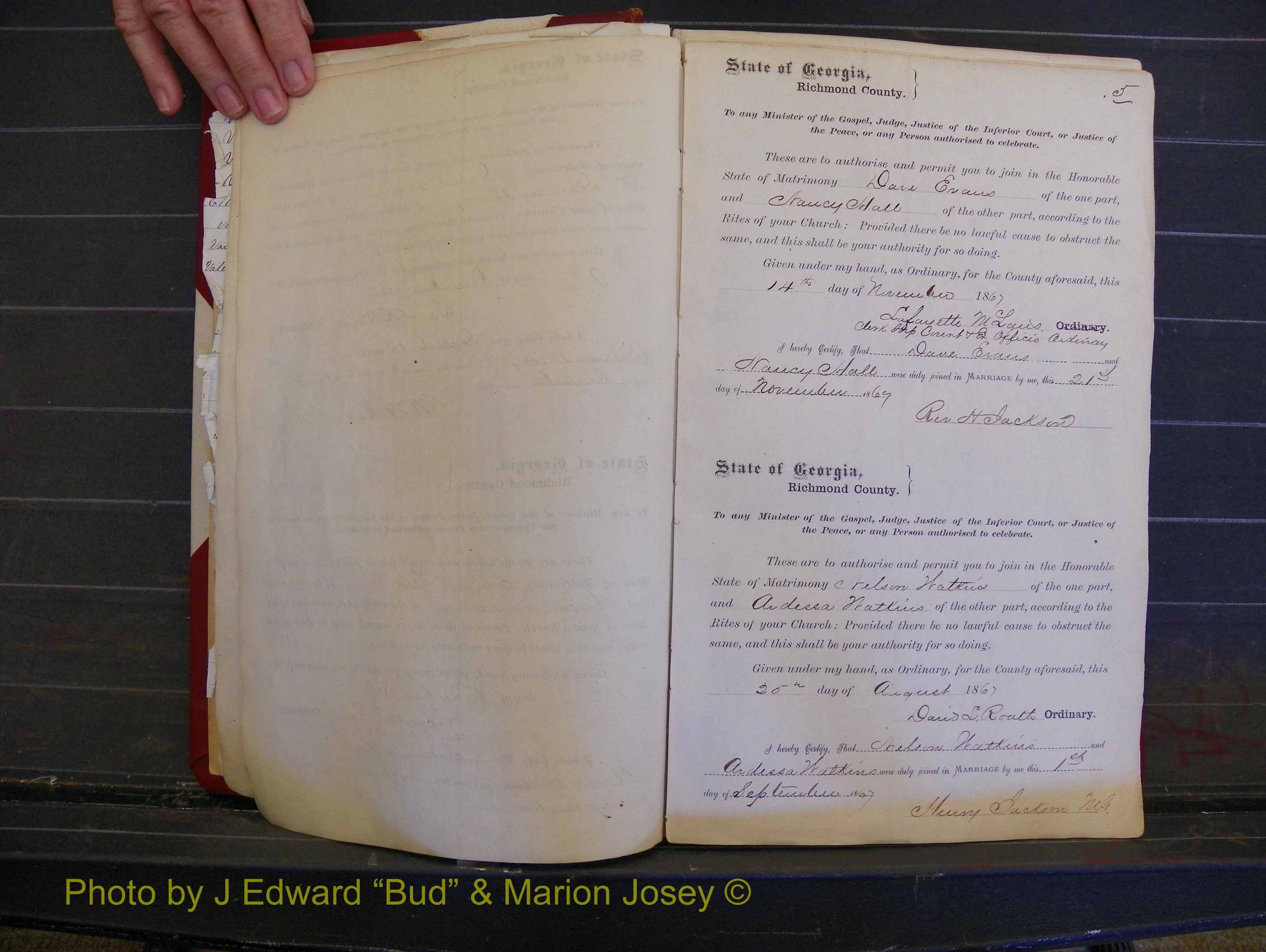 Richmond Marriages, Book F, 1857-1871 P 005.JPG
