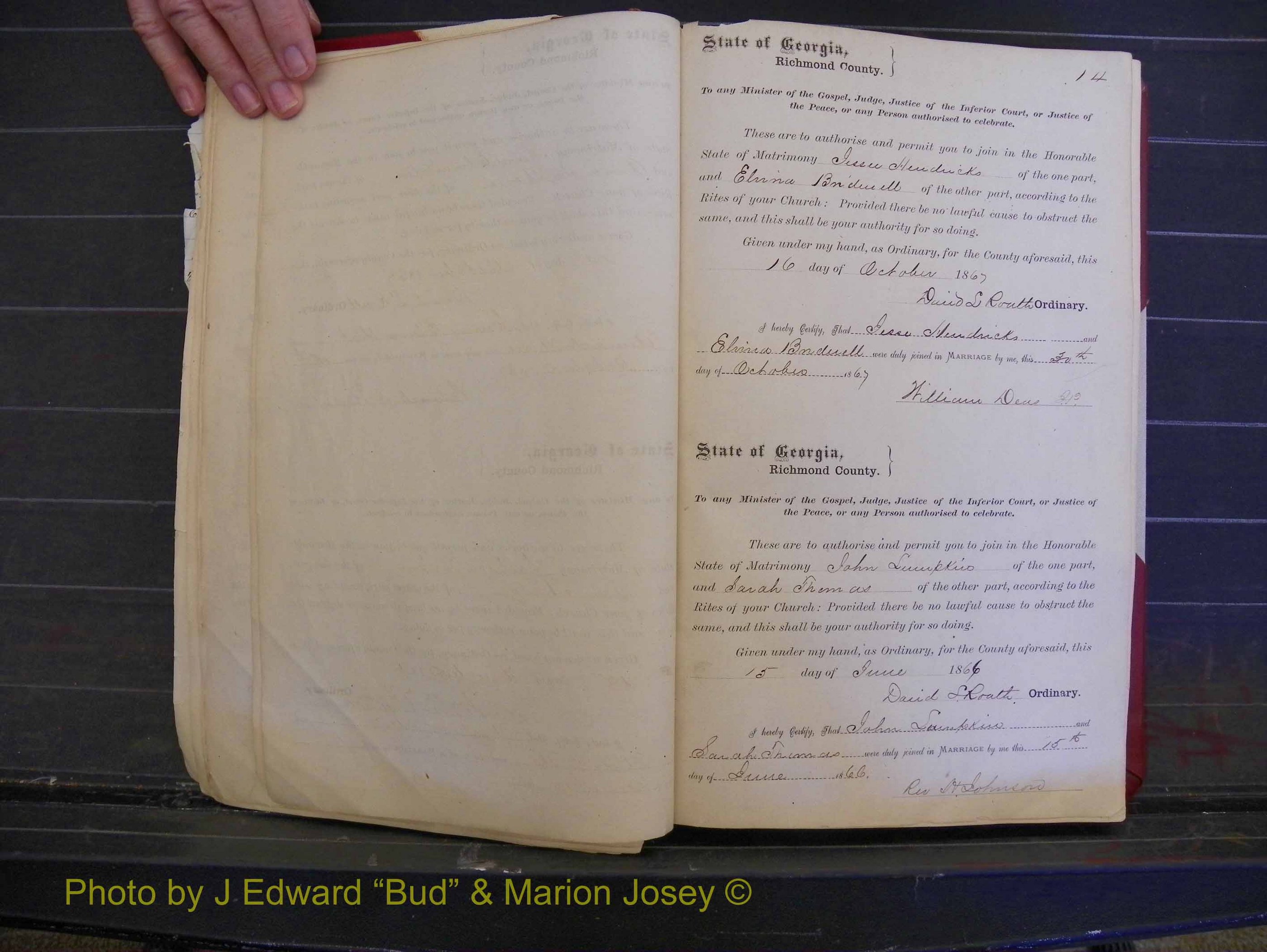 Richmond Marriages, Book F, 1857-1871 P 014.JPG