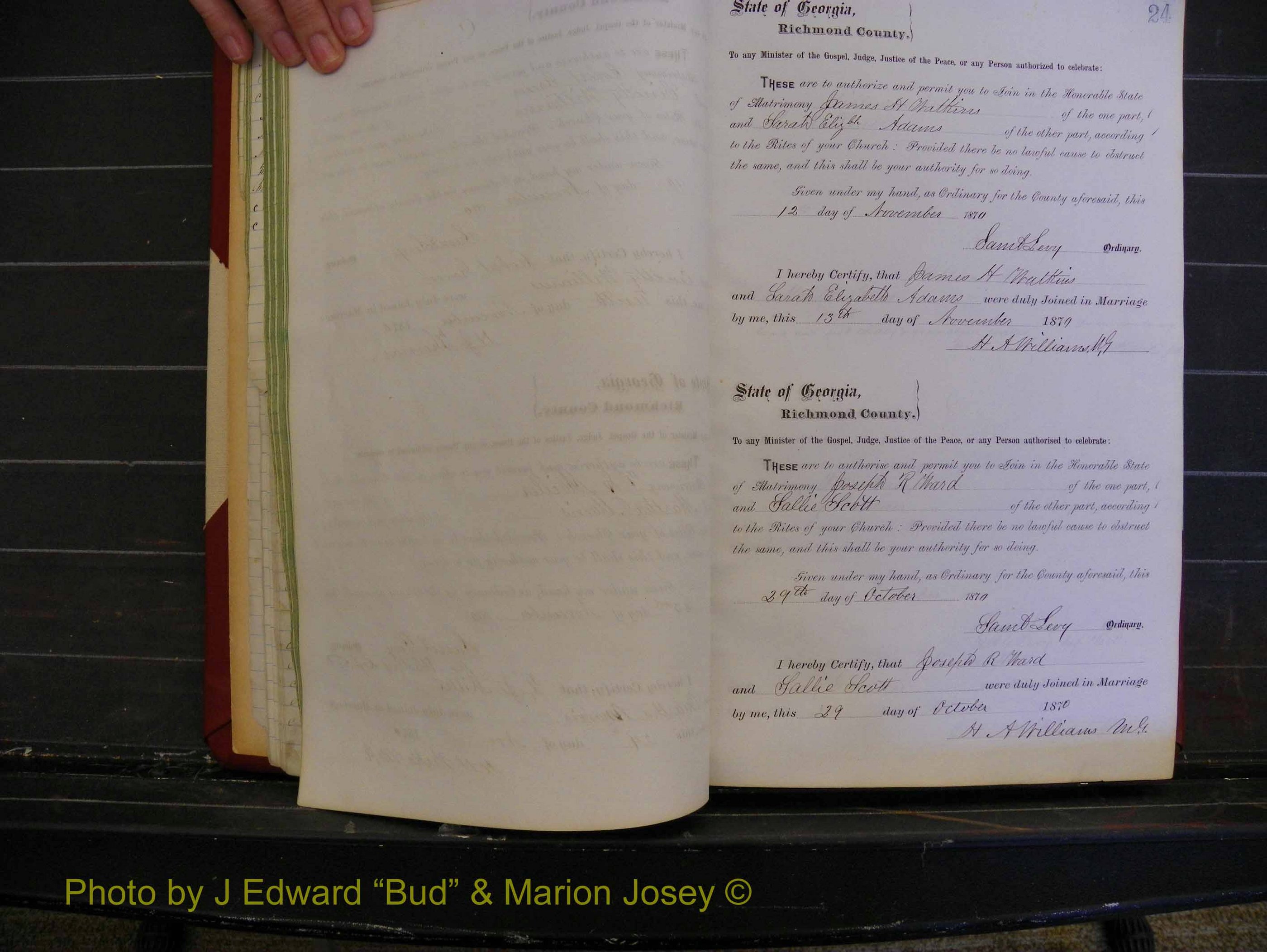 Richmond Marriages, Book G, 1860-1872 P 024.JPG