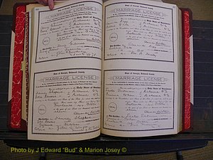 Richmond Marriages, Book GG, 1911-1912 P 100-101.JPG