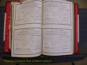 Richmond Marriages, Book GG, 1911-1912 P 108-109.JPG