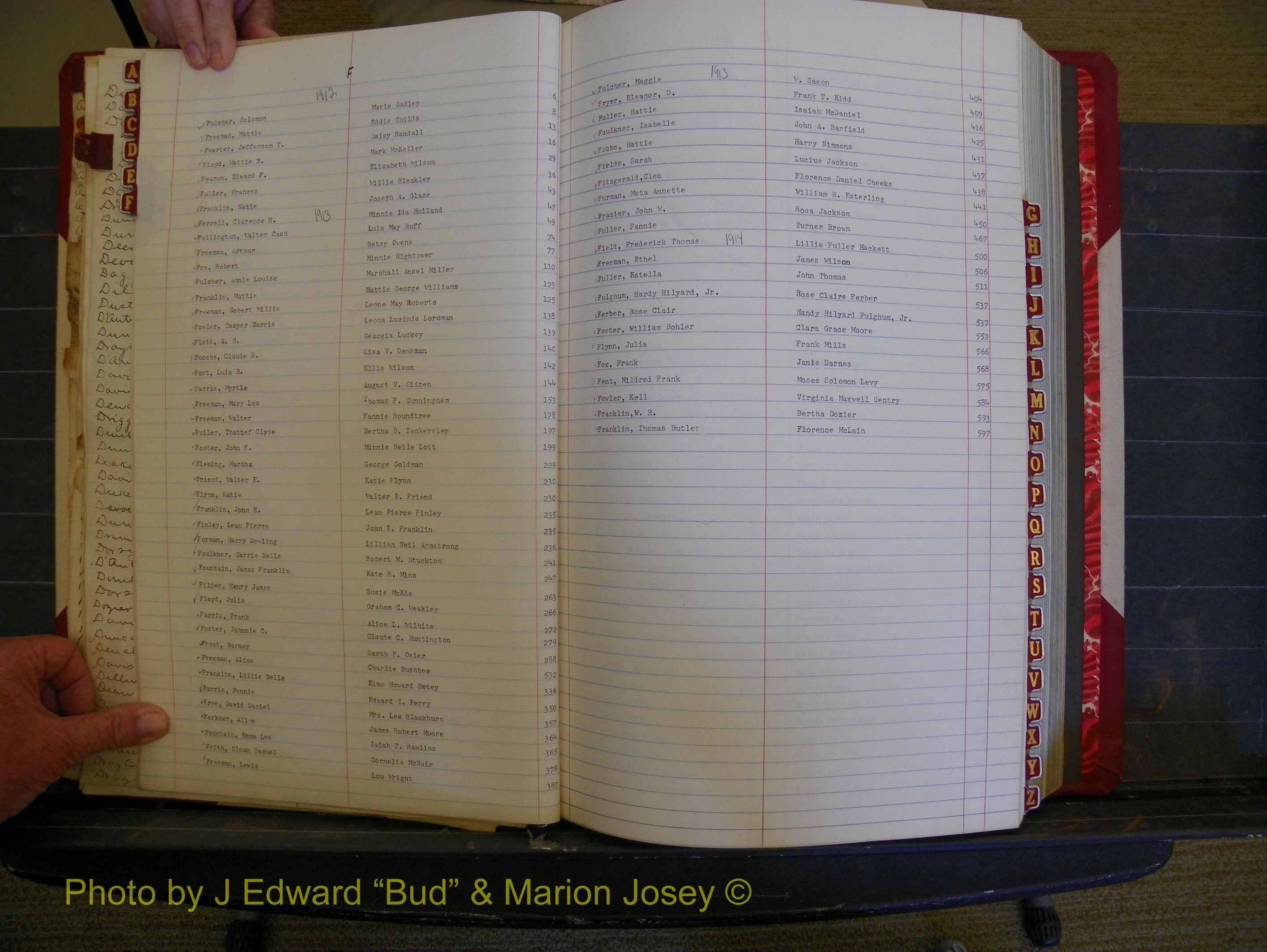 Richmond Marriages, Book HH, 1912-1914 Index F (119).JPG