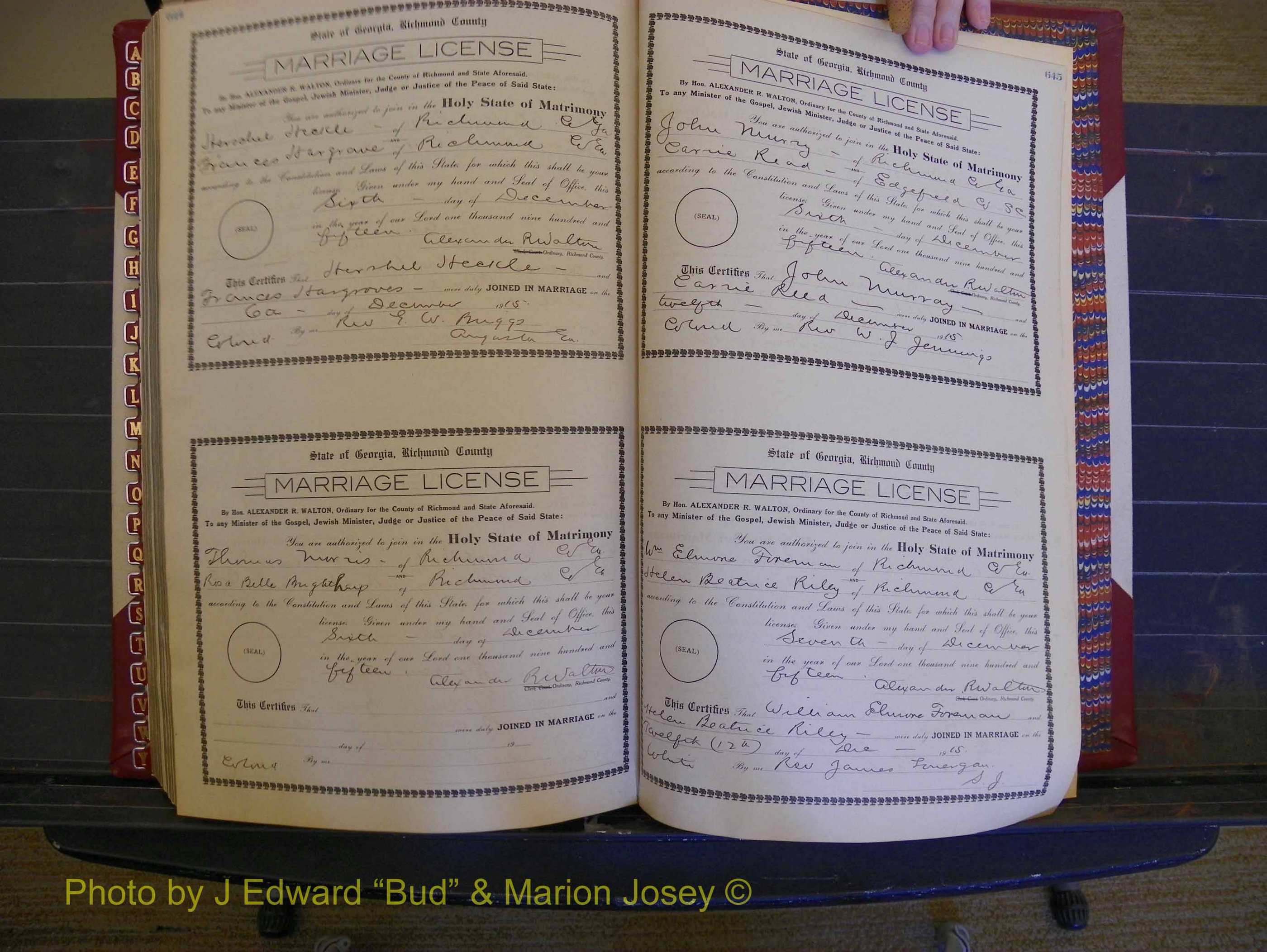 Richmond Marriages, Book II, 1914-1915 P 644-645.JPG