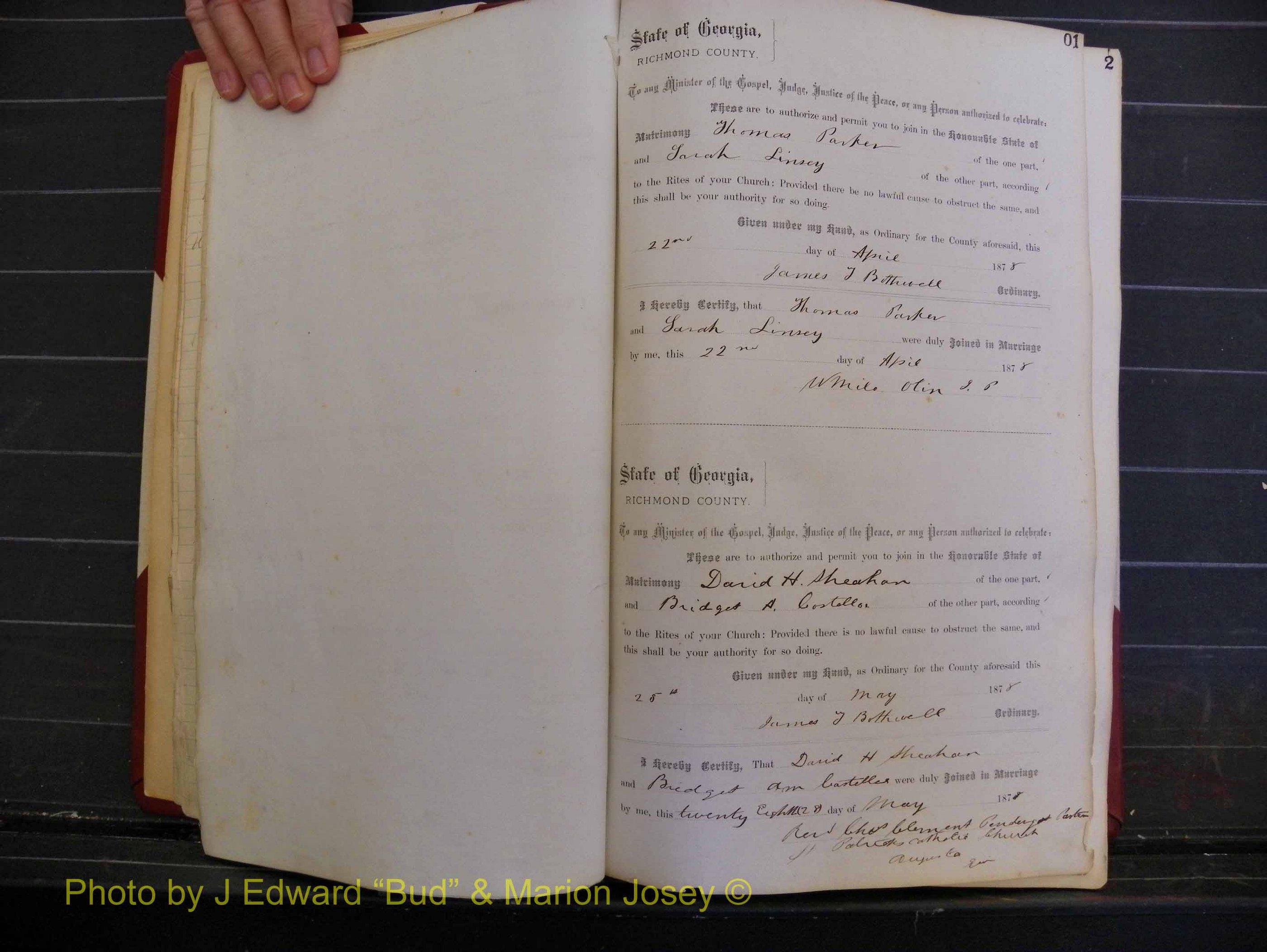 Richmond Marriages, Book J, 1872-1881 P 001.JPG