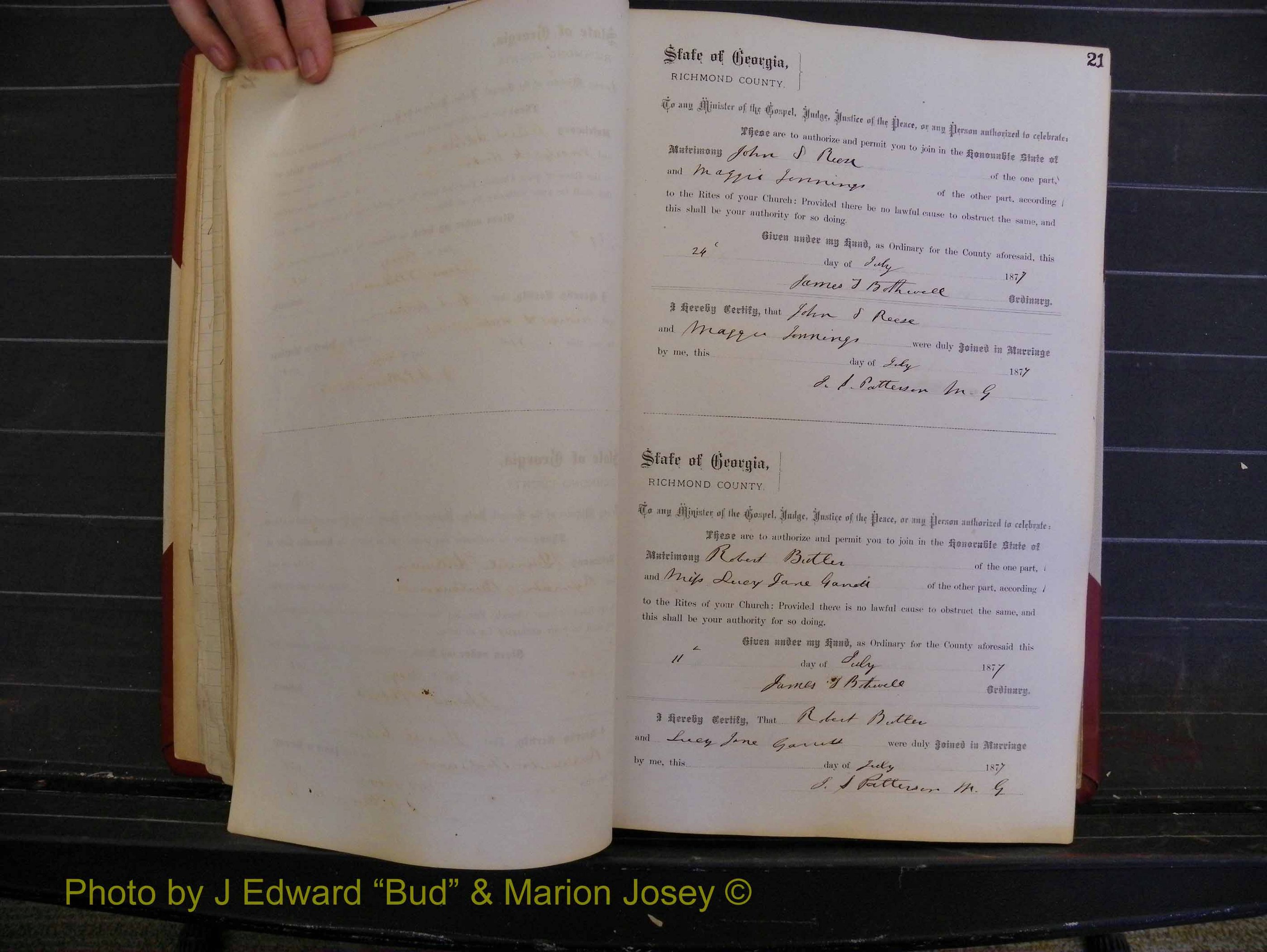 Richmond Marriages, Book J, 1872-1881 P 021.JPG