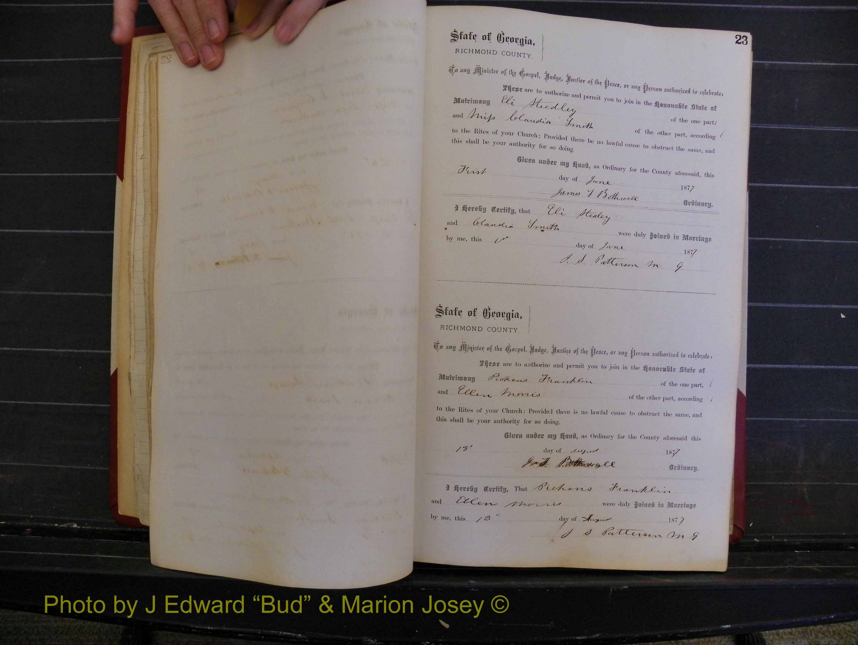 Richmond Marriages, Book J, 1872-1881 P 023.JPG