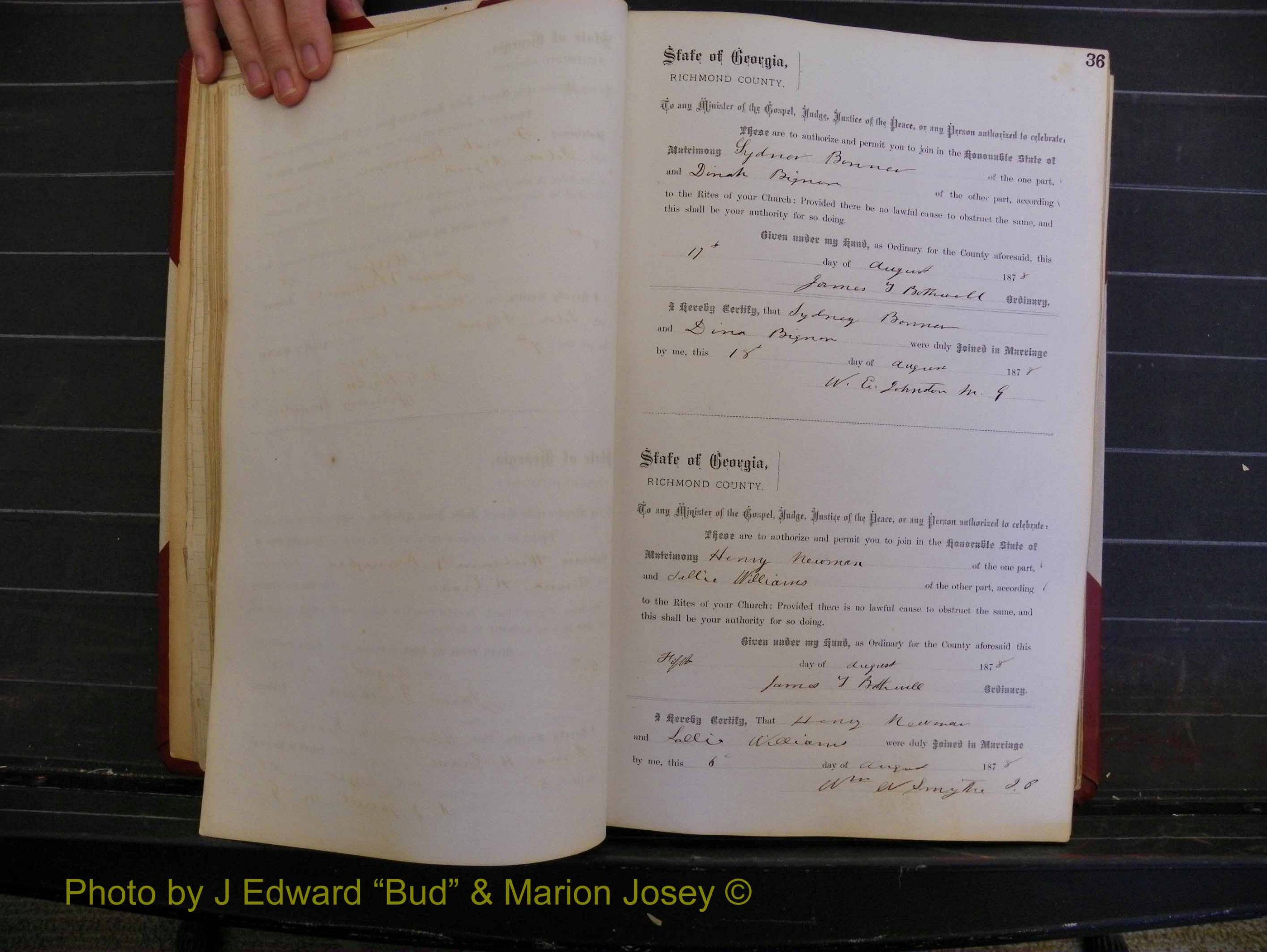 Richmond Marriages, Book J, 1872-1881 P 036.JPG