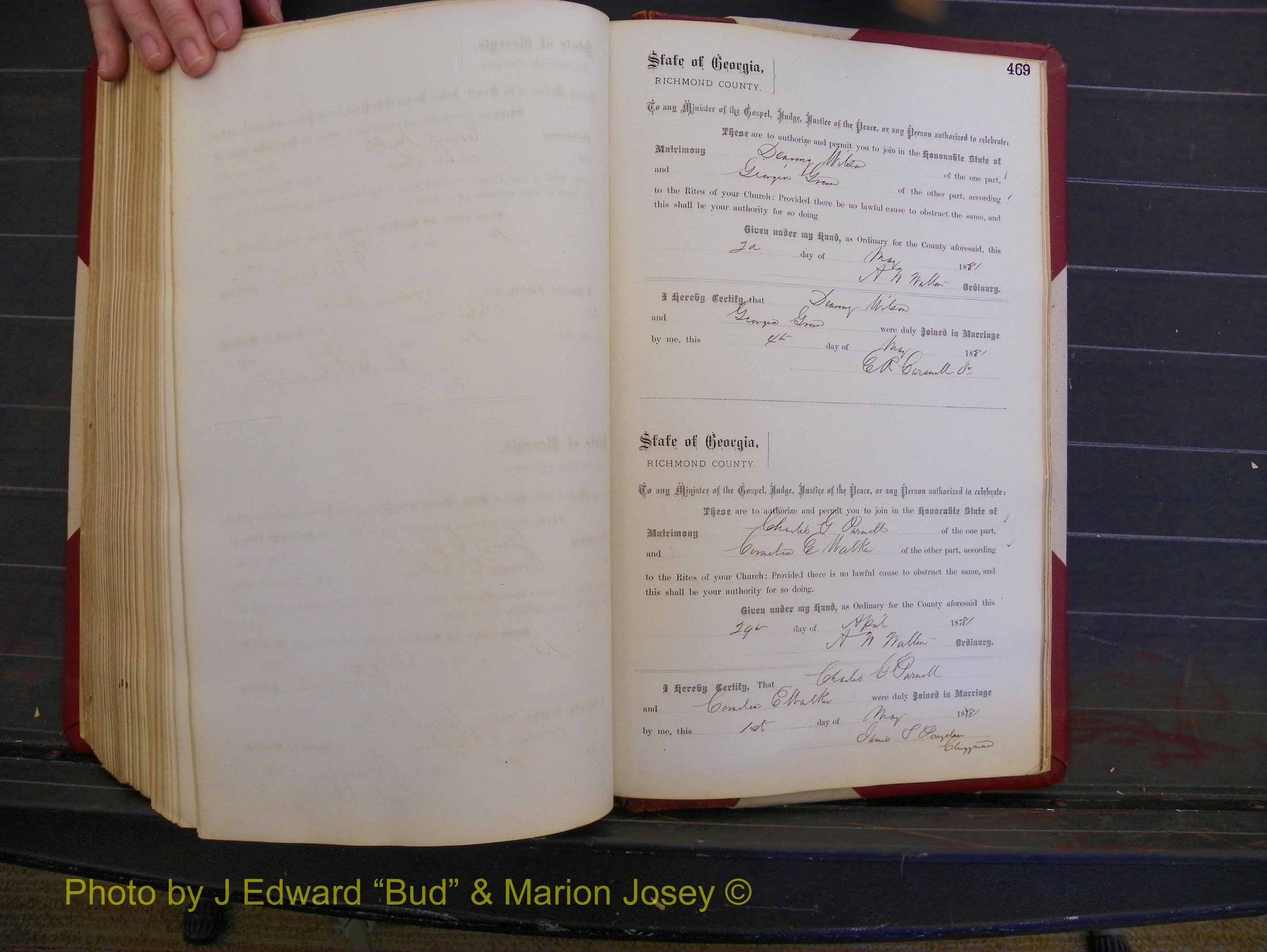 Richmond Marriages, Book J, 1872-1881 P 469.JPG