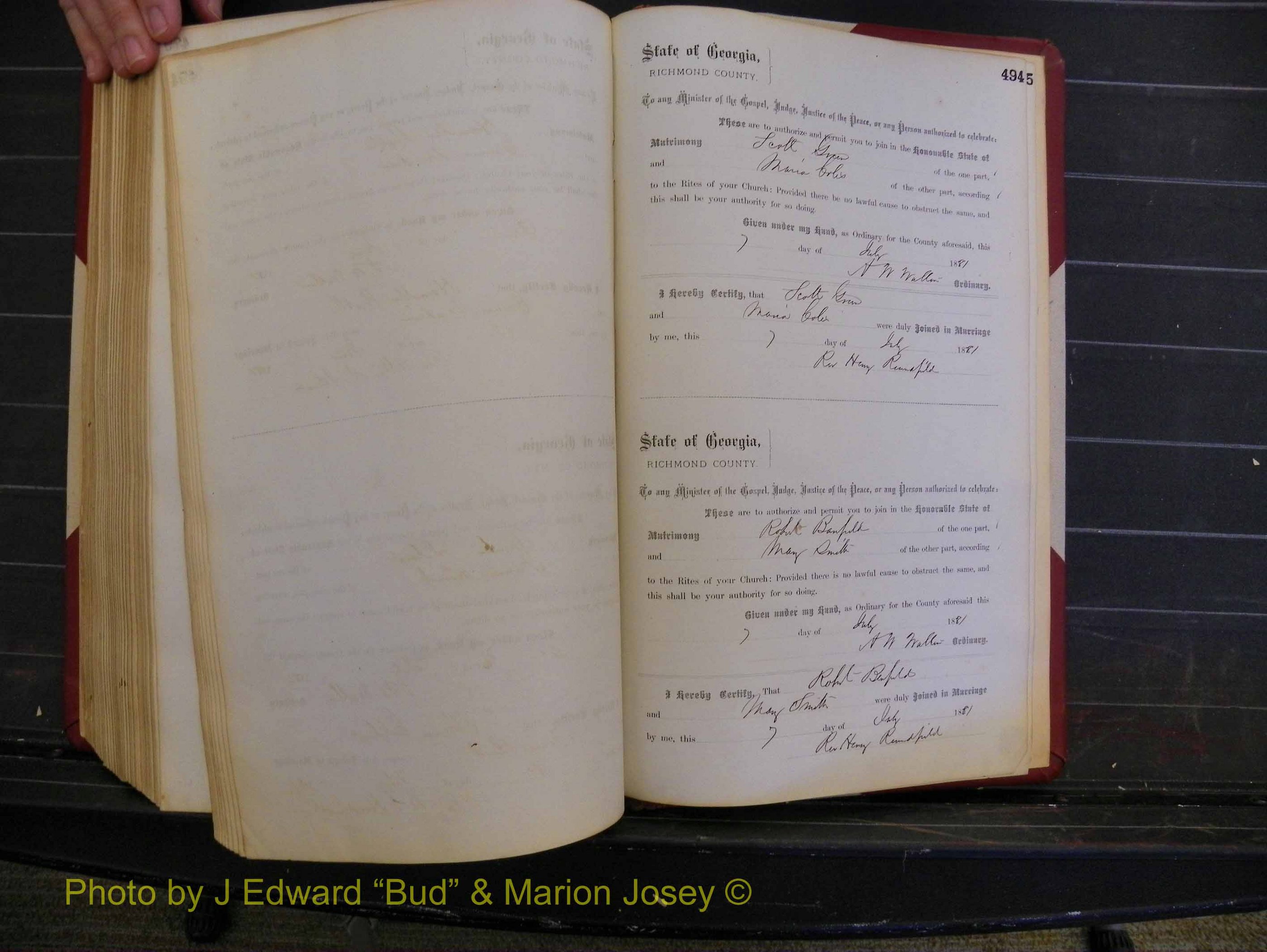 Richmond Marriages, Book J, 1872-1881 P 494.JPG