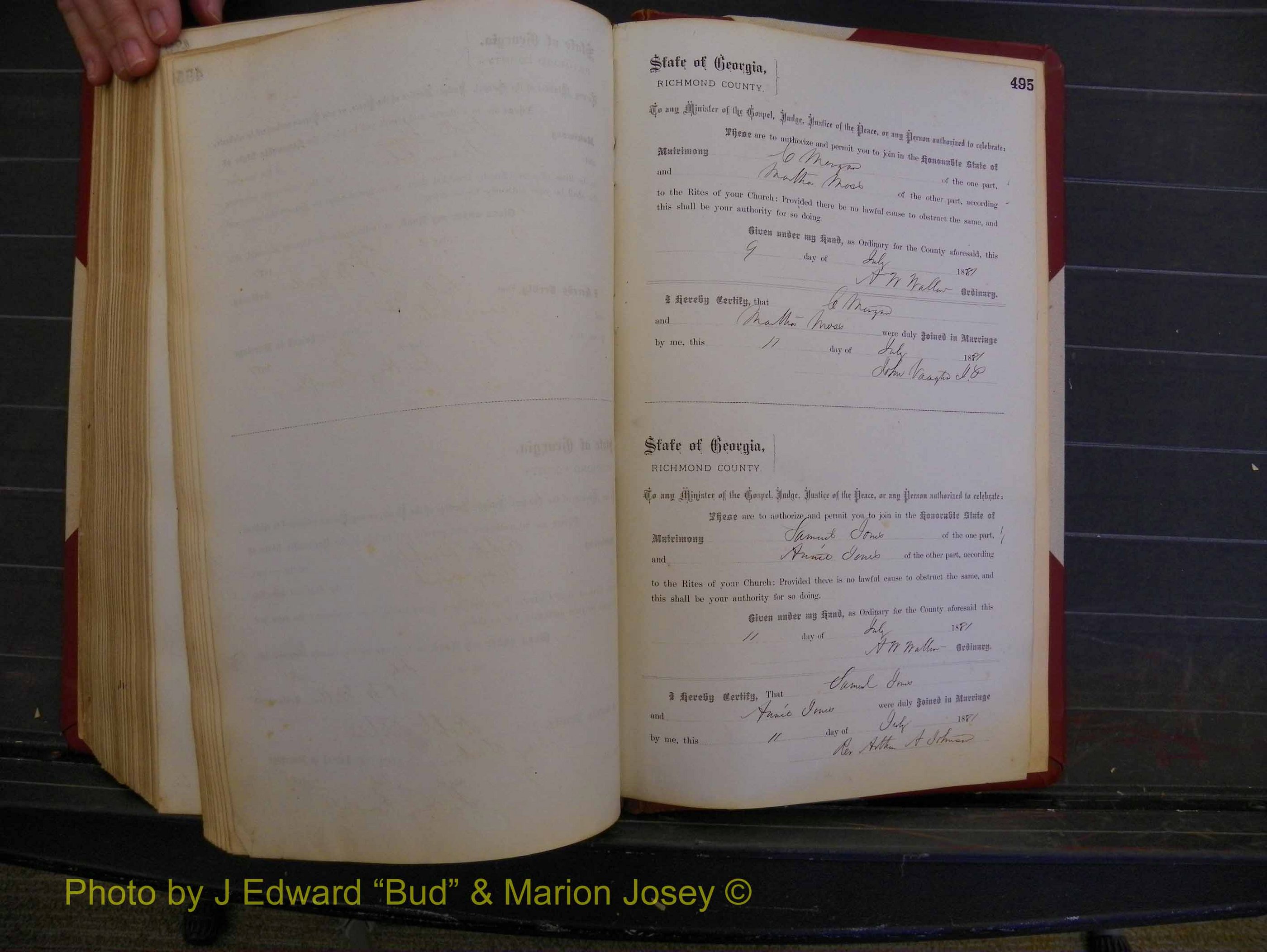 Richmond Marriages, Book J, 1872-1881 P 495.JPG