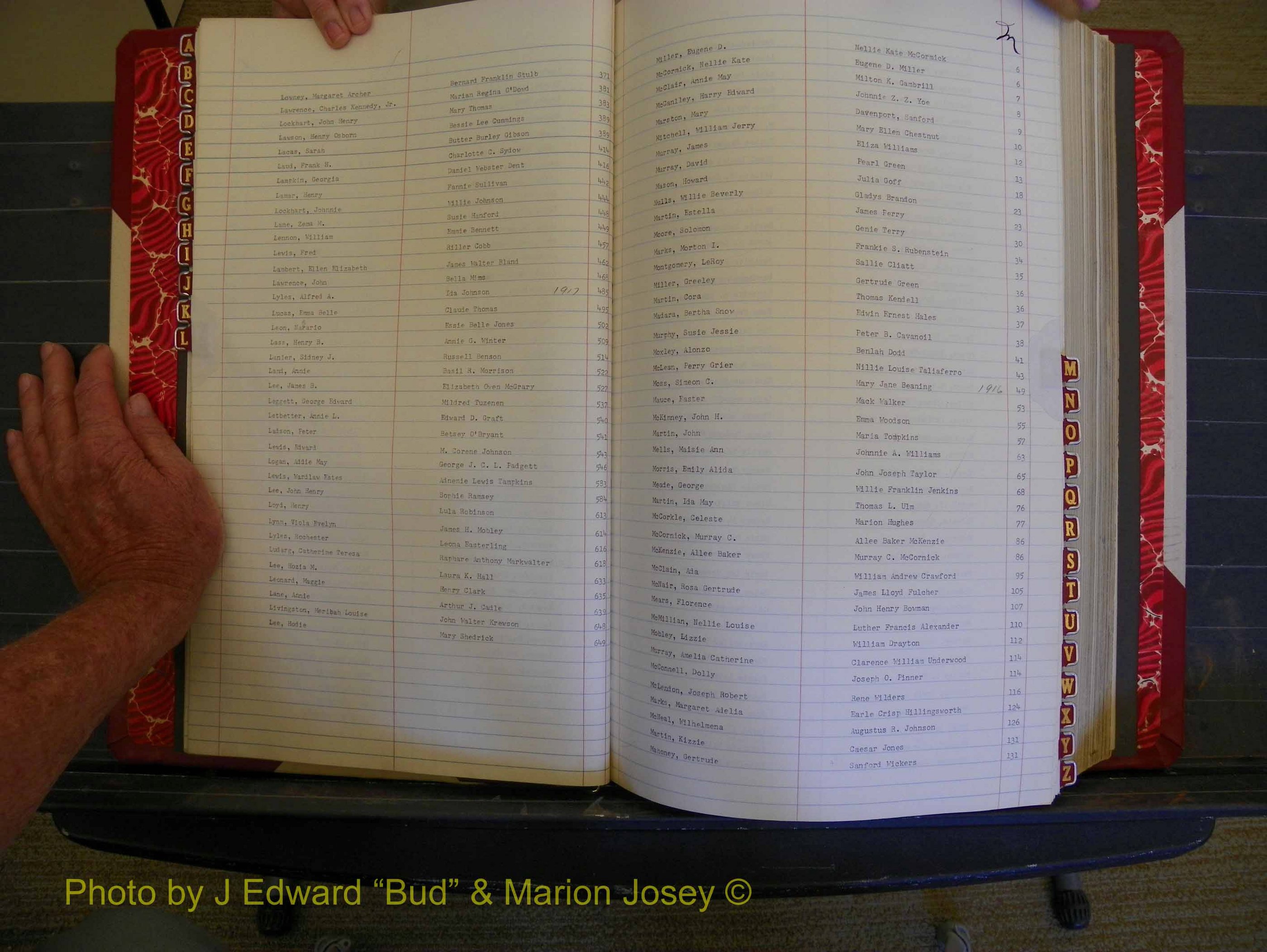 Richmond Marriages, Book JJ, 1915-1917 Index L & M (124).JPG