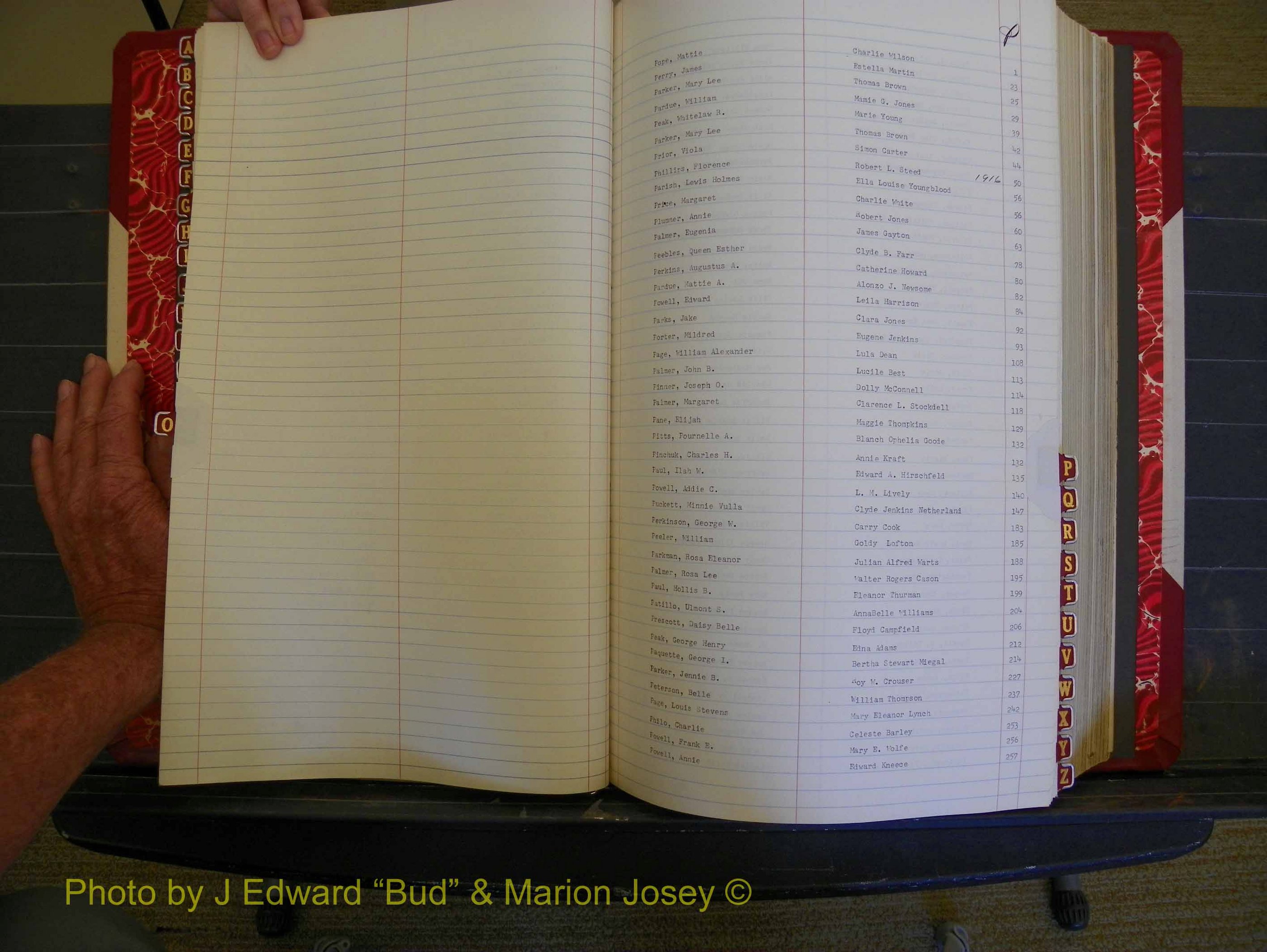 Richmond Marriages, Book JJ, 1915-1917 Index P (129).JPG