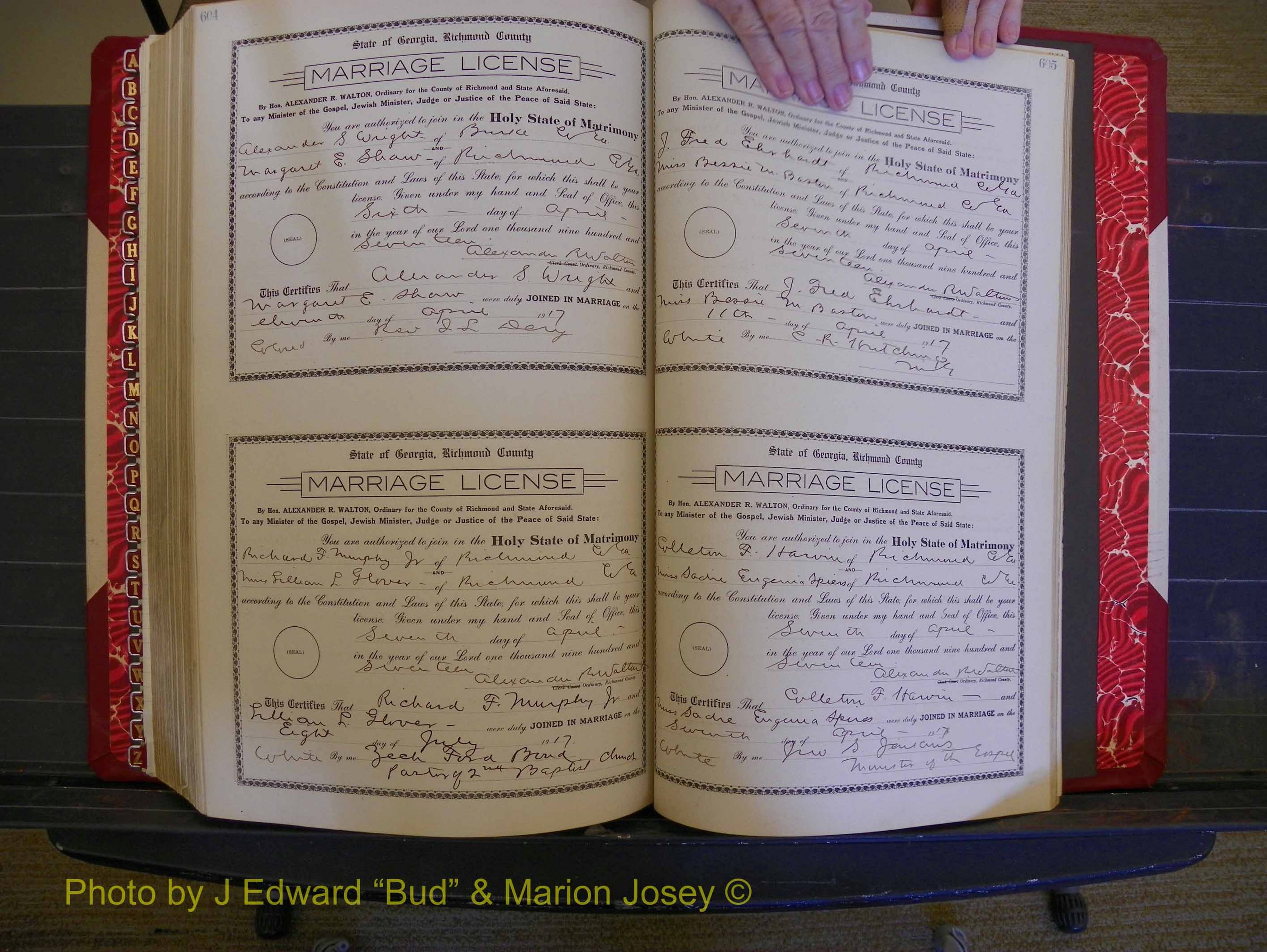 Richmond Marriages, Book JJ, 1915-1917 P 604-605.JPG