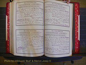 Richmond Marriages, Book JJ, 1915-1917 P 564-565.JPG