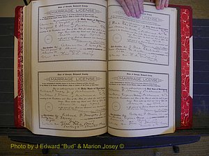 Richmond Marriages, Book JJ, 1915-1917 P 604-605.JPG