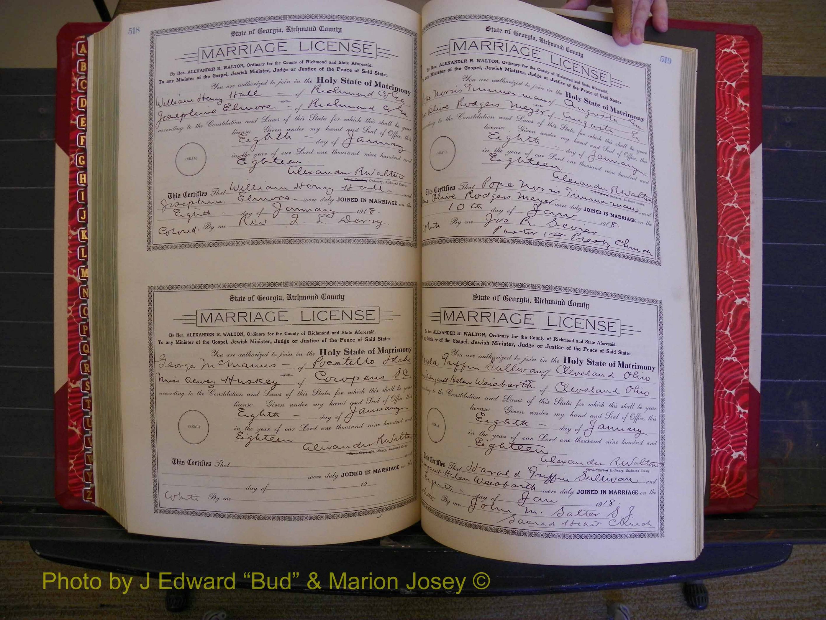 Richmond Marriages, Book KK, 1917-1918 P 518-519.JPG