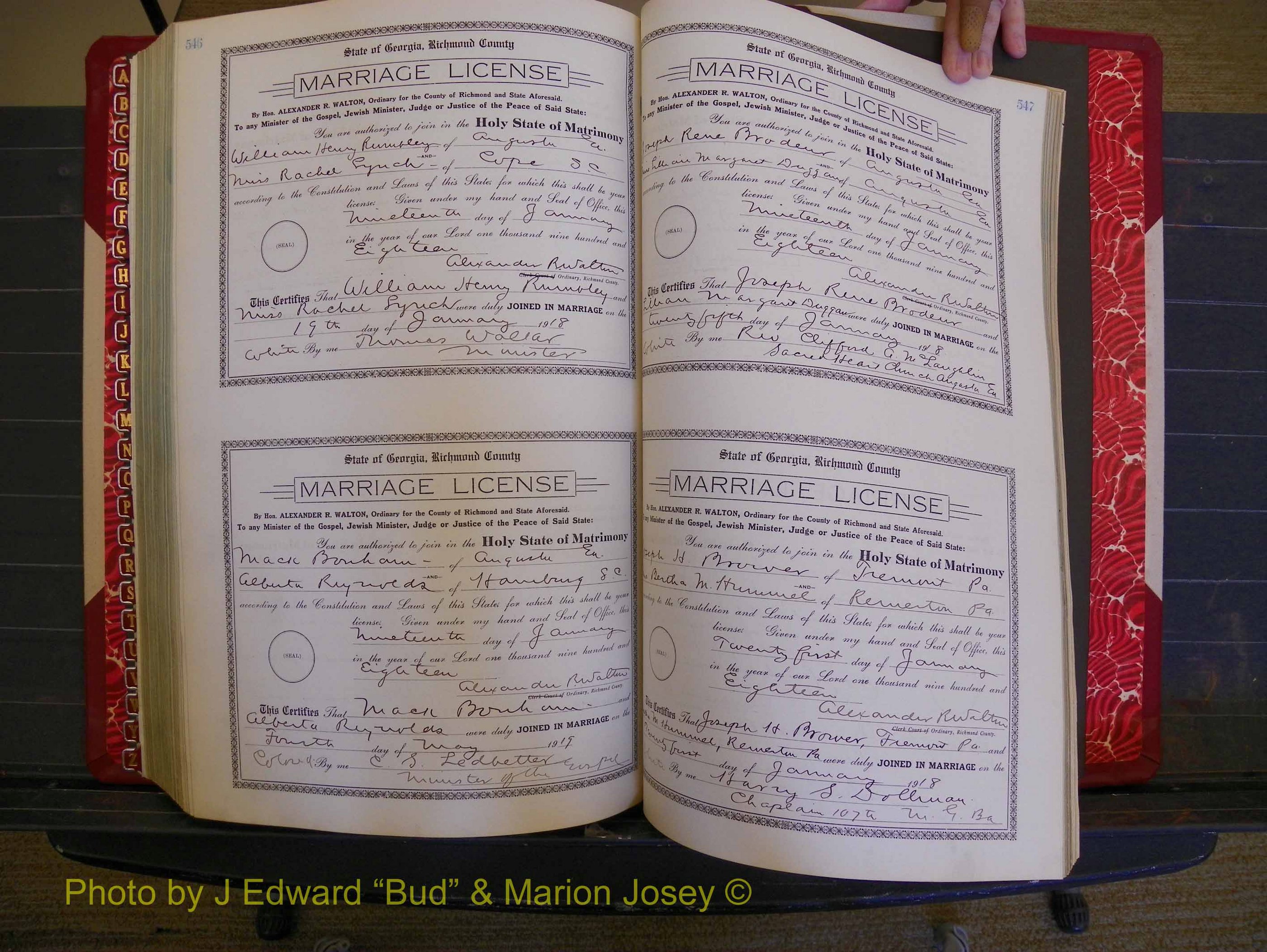 Richmond Marriages, Book KK, 1917-1918 P 546-547.JPG