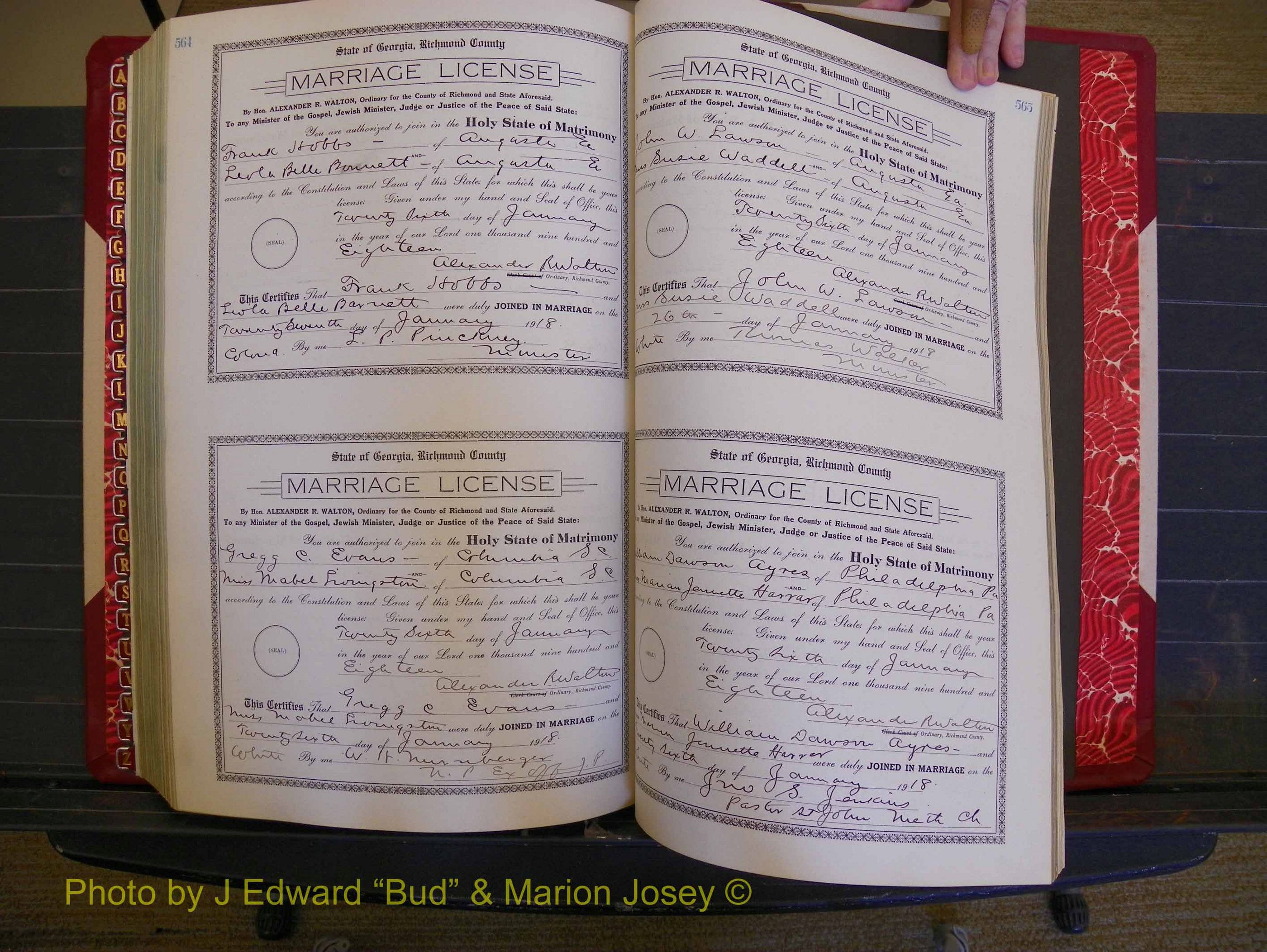 Richmond Marriages, Book KK, 1917-1918 P 564-565.JPG