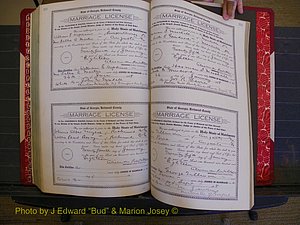 Richmond Marriages, Book KK, 1917-1918 P 558-559.JPG