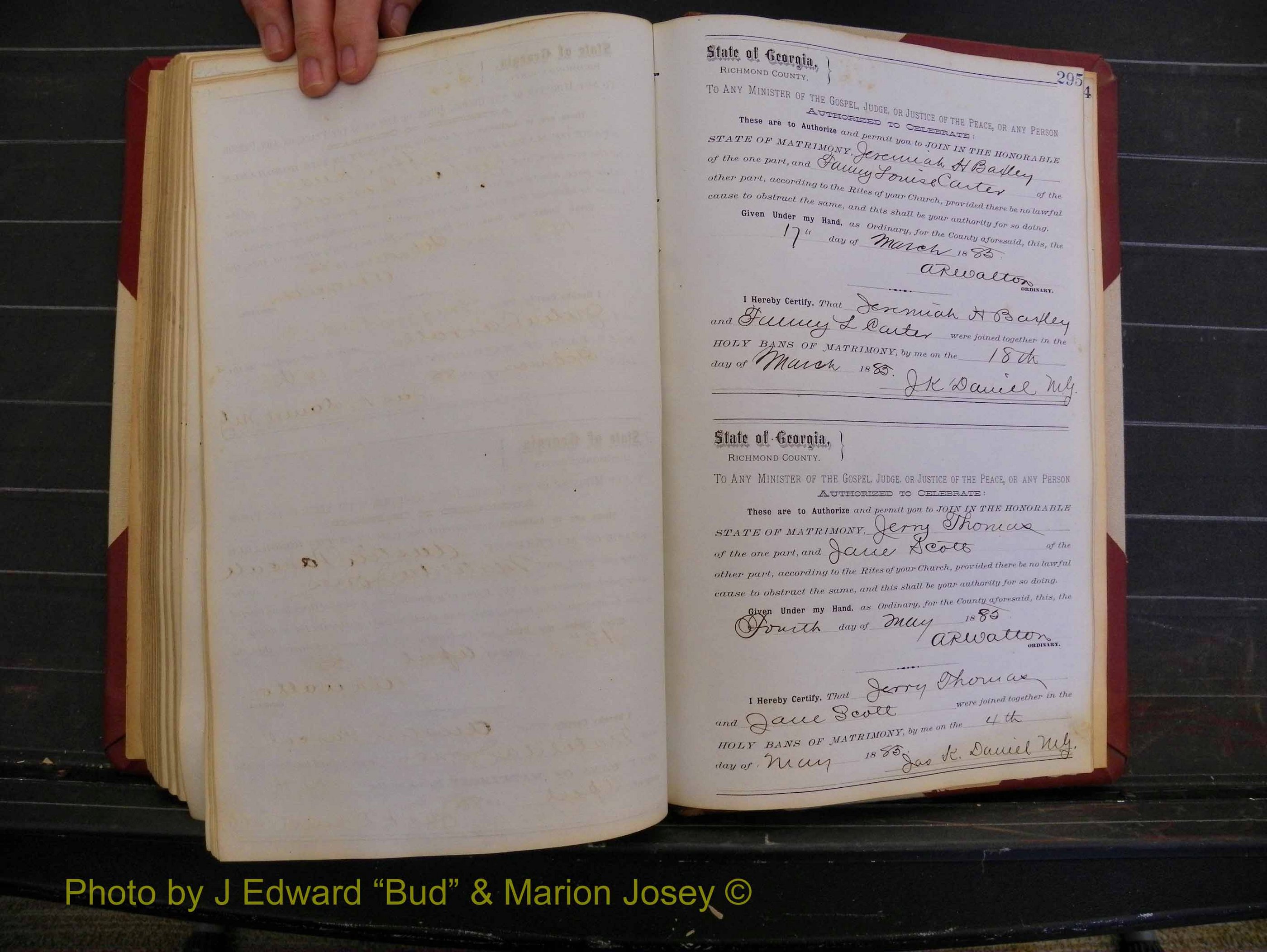 Richmond Marriages, Book N, 1878-1885 P 295.JPG