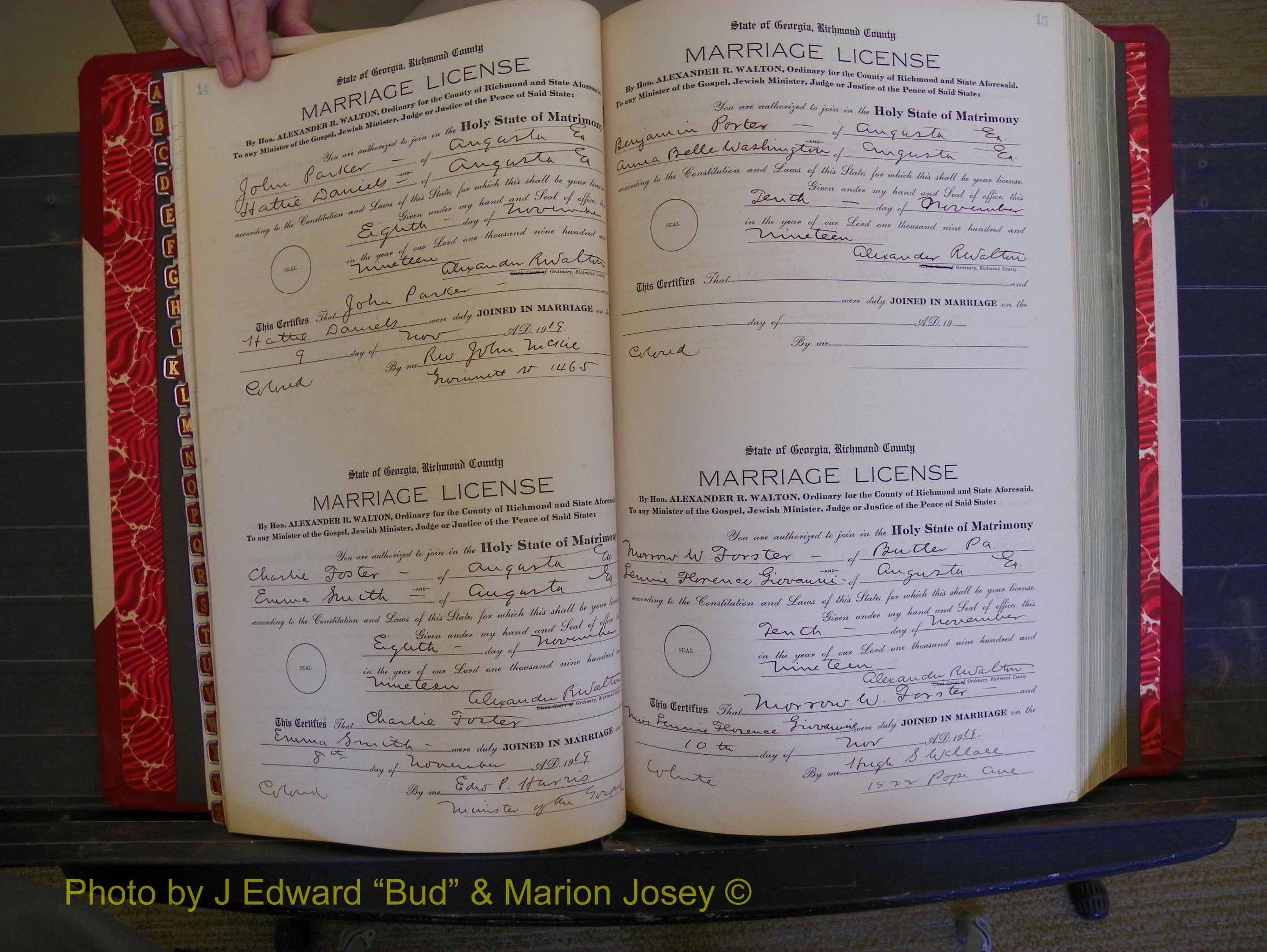 Richmond Marriages, Book NN, 1919-1920 P 014-015.JPG