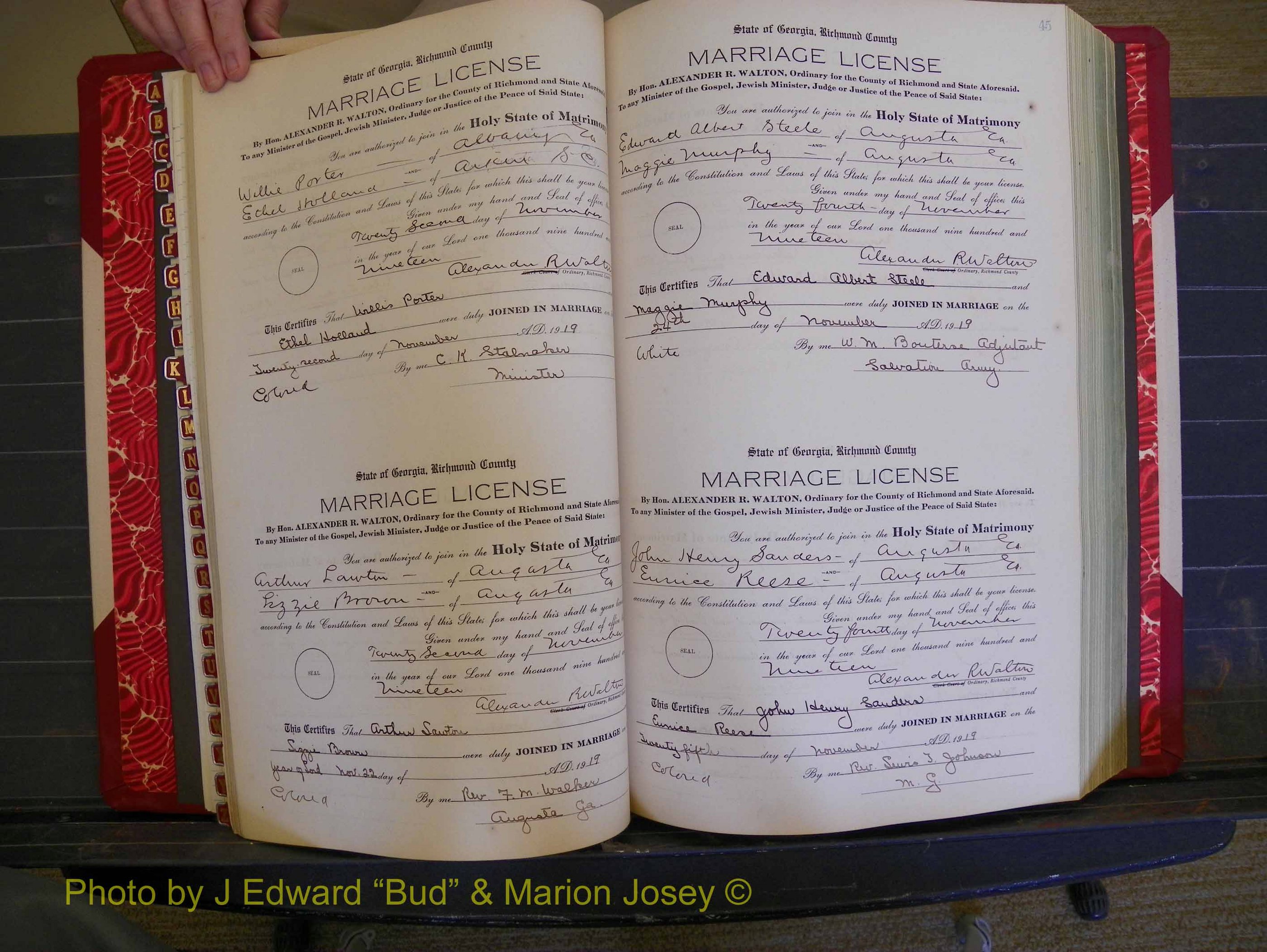 Richmond Marriages, Book NN, 1919-1920 P 044-045.JPG