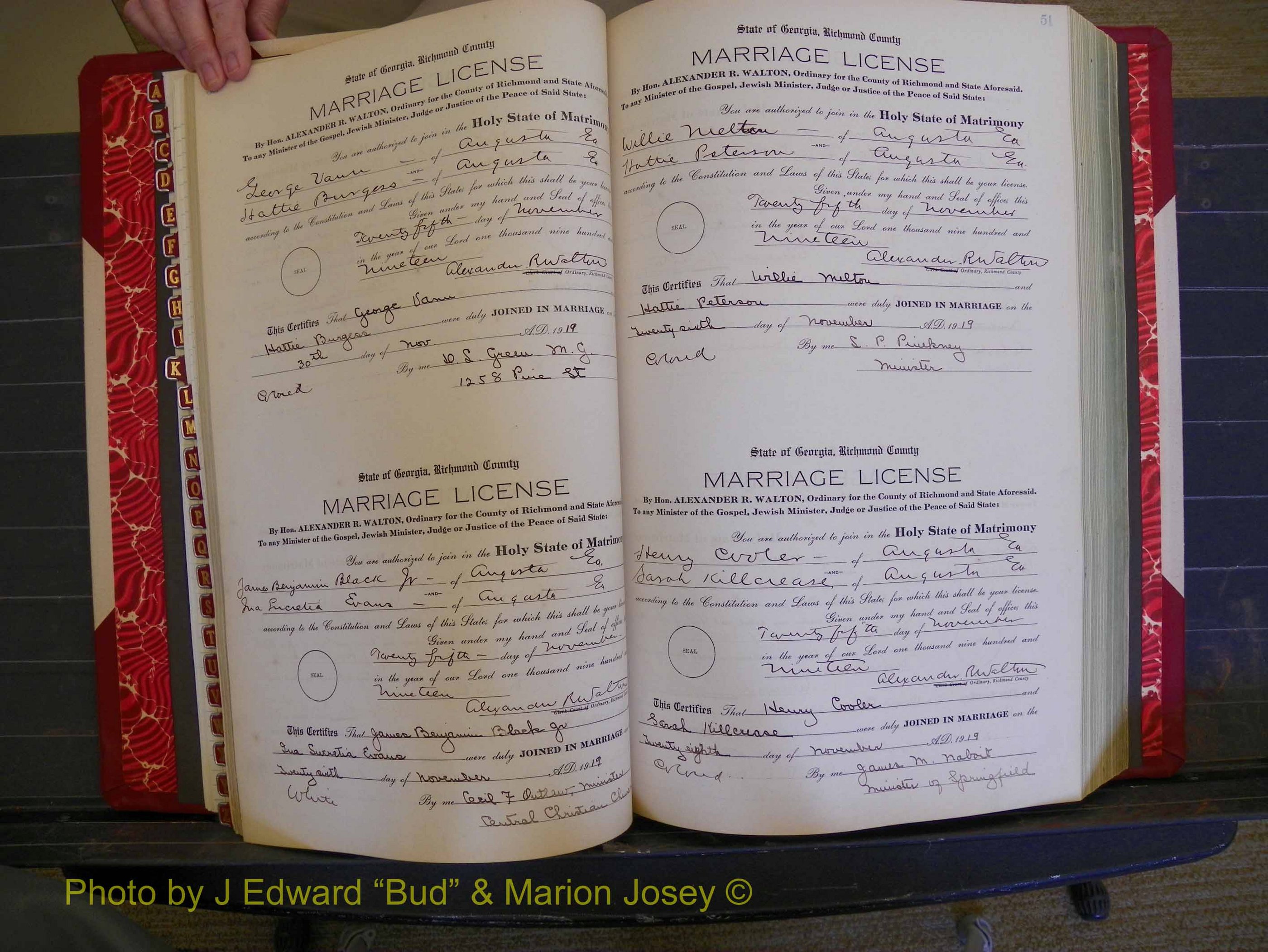 Richmond Marriages, Book NN, 1919-1920 P 050-051.JPG