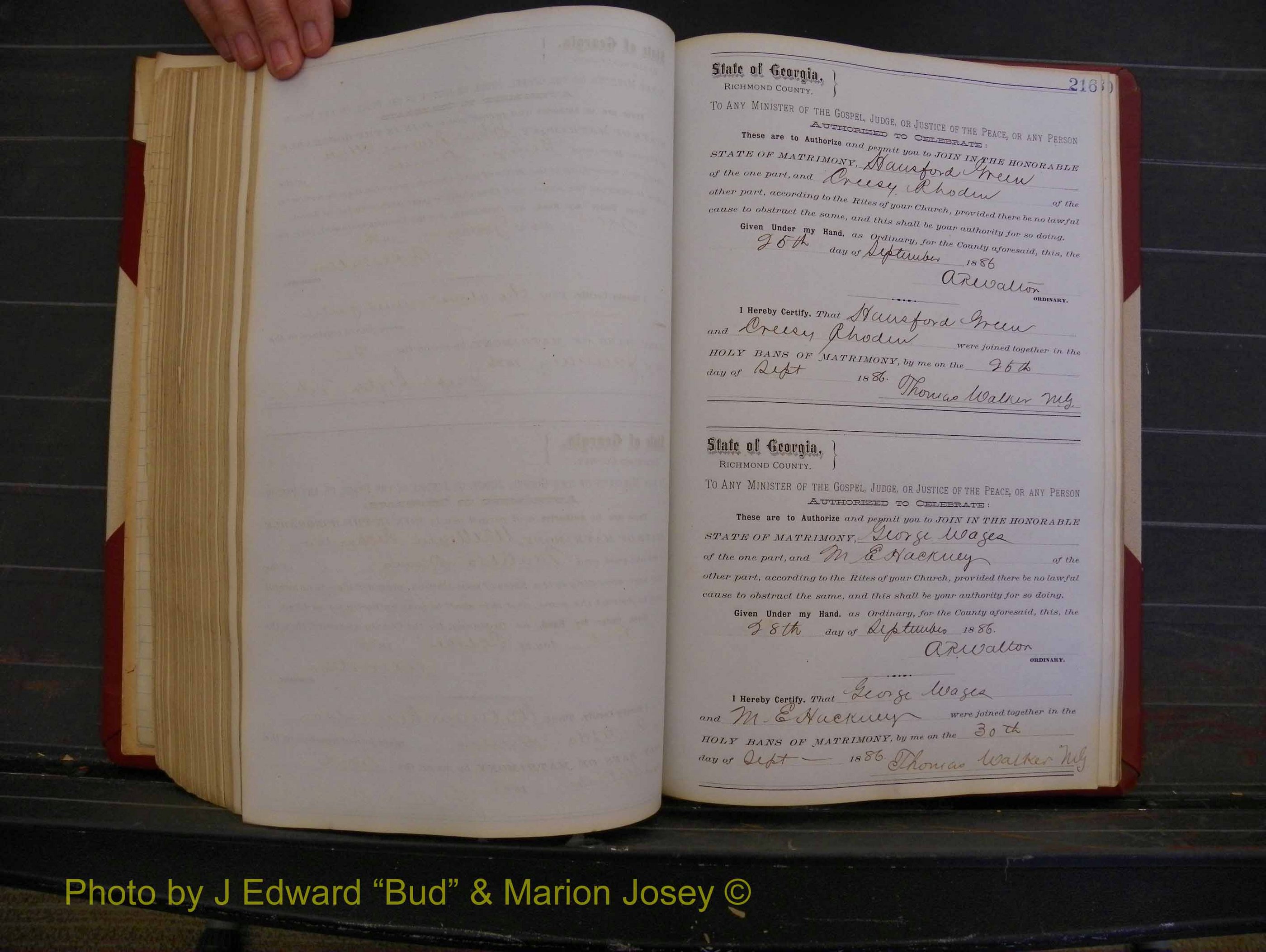 Richmond Marriages, Book O, 1881-1887 P 216.JPG