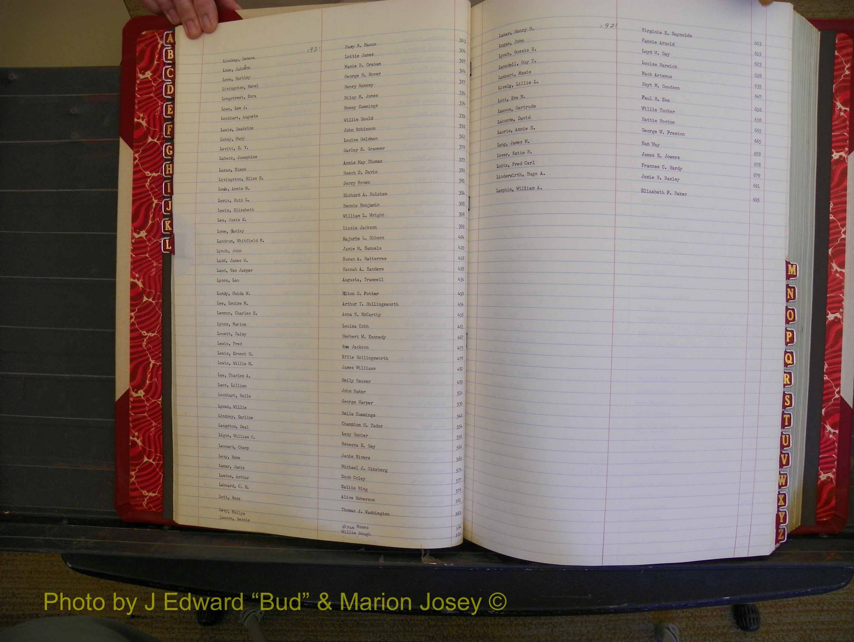 Richmond Marriages, Book OO, 1920-1921 Index L (124).JPG