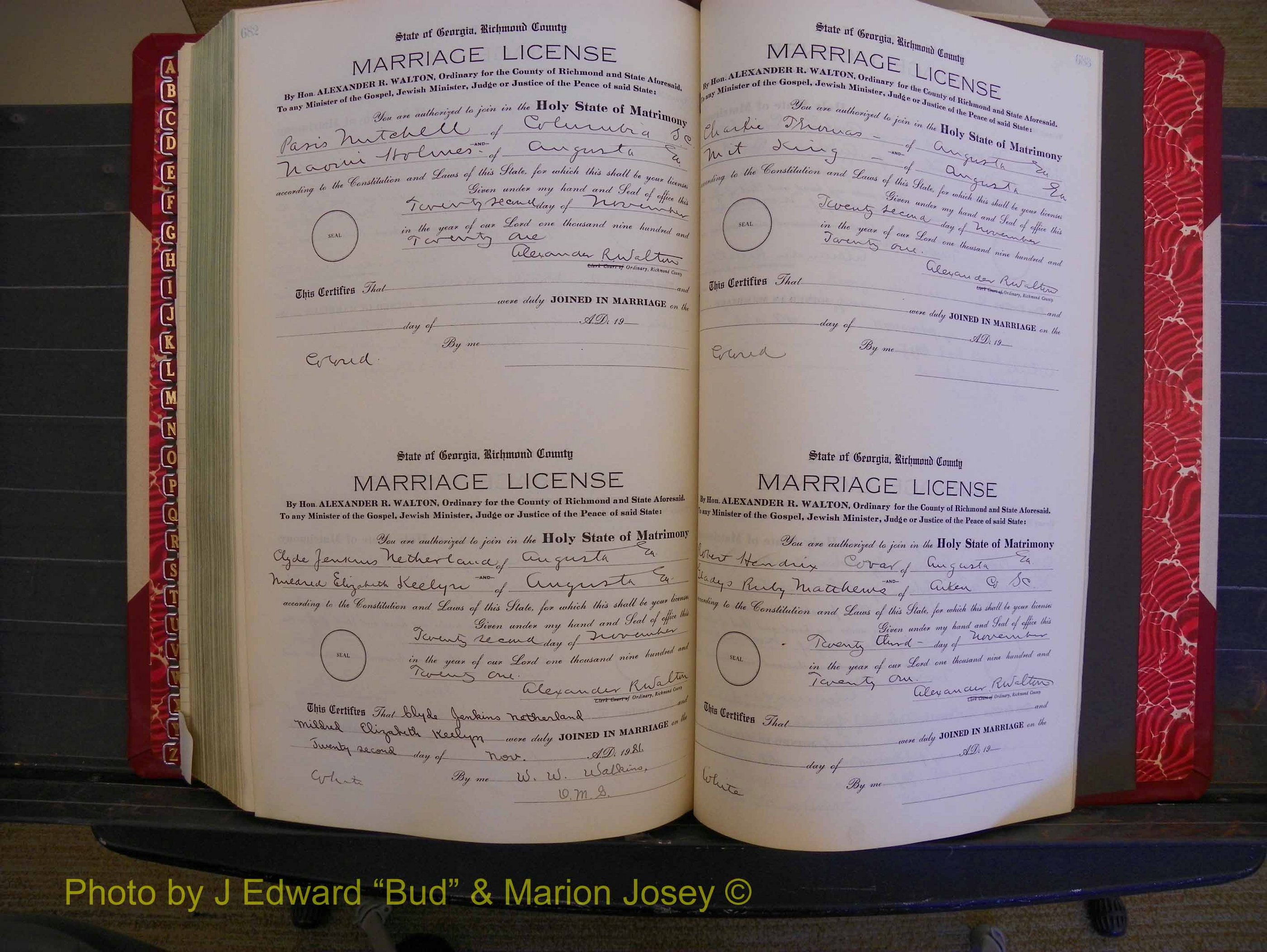 Richmond Marriages, Book OO, 1920-1921 P 682-683.JPG