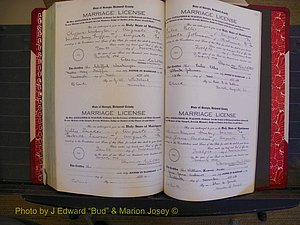 Richmond Marriages, Book OO, 1920-1921 P 658-659.JPG